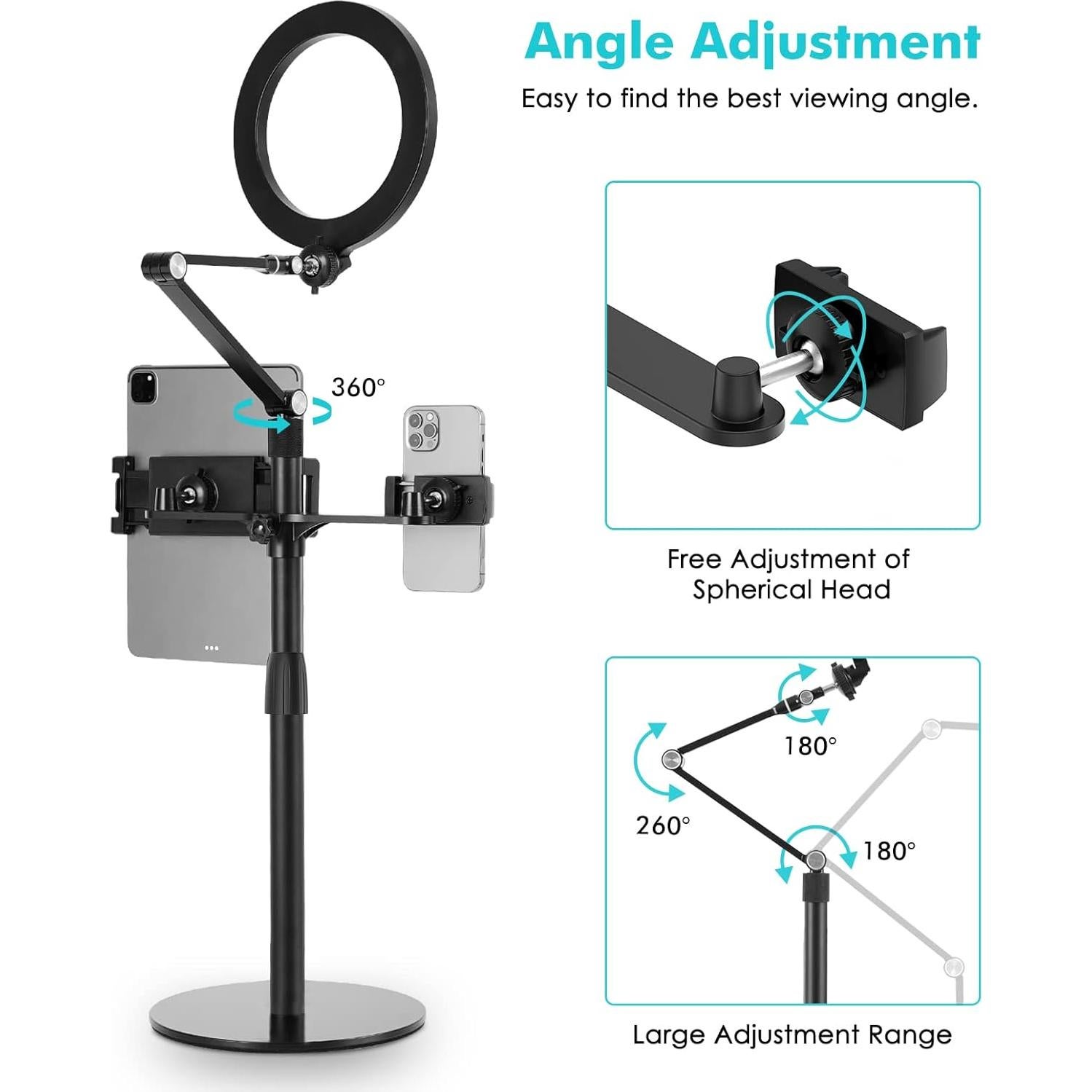Soporte de Escritorio 3 en 1 Viozon con Luz LED 20 cm