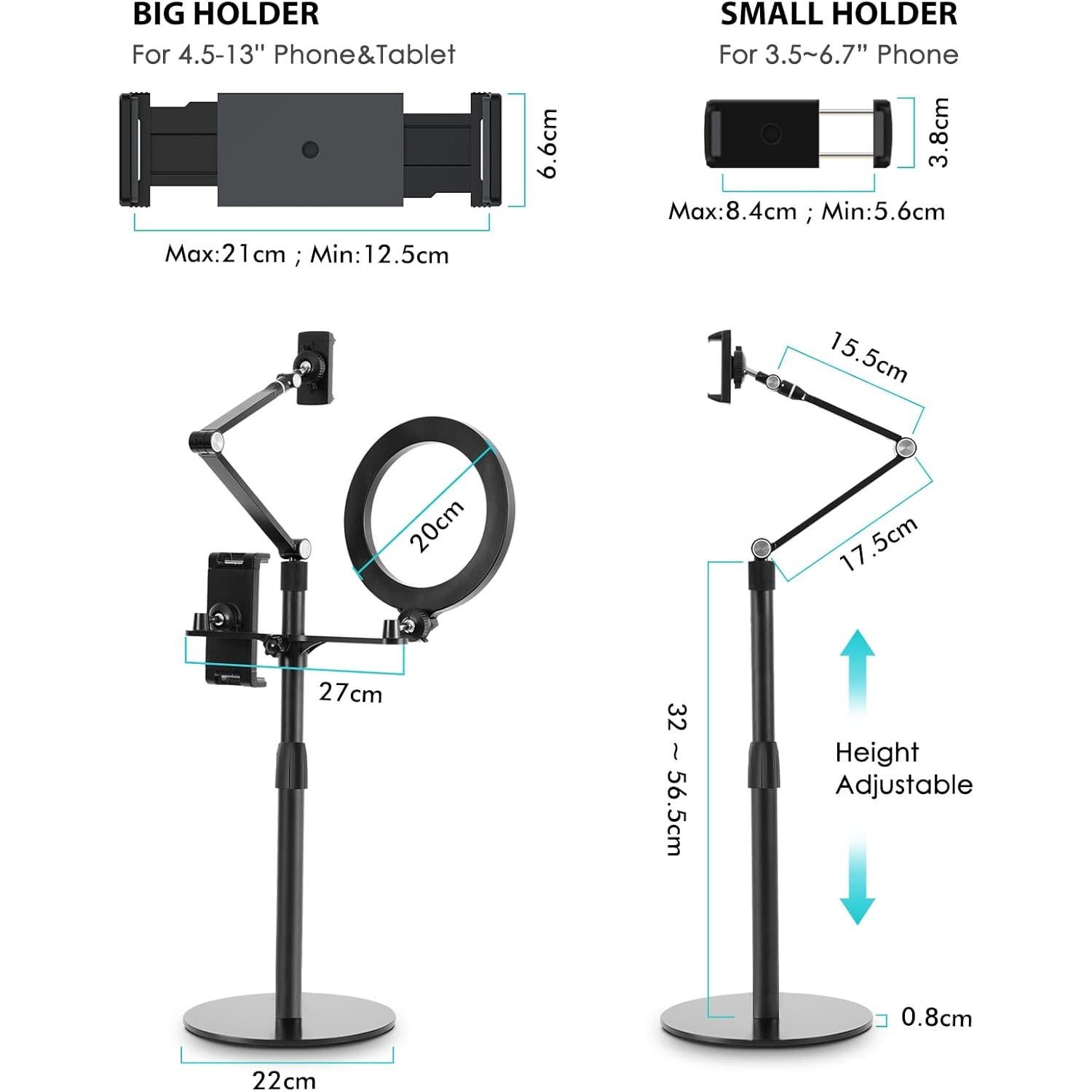 Soporte de Escritorio 3 en 1 Viozon con Luz LED 20 cm