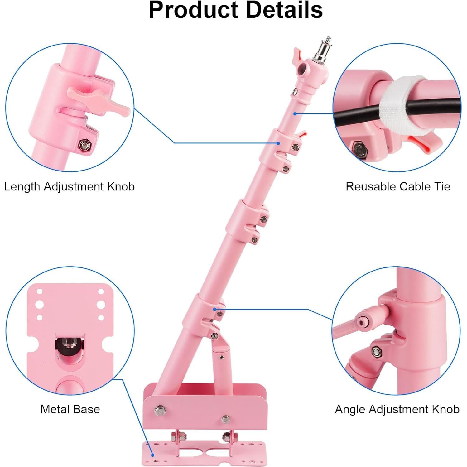 Soporte de Pared Selens para Anillo de Luz 100cm con Brazo Giratorio