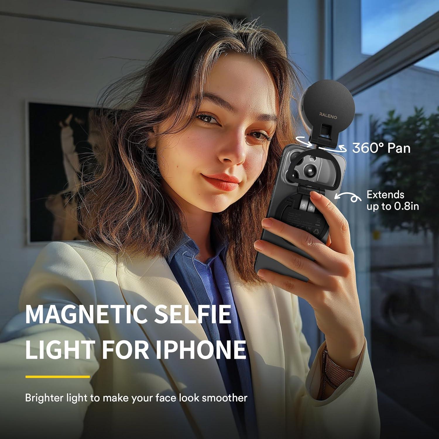 Luz Selfie RALENO PL-30 Magnética para iPhone y Android