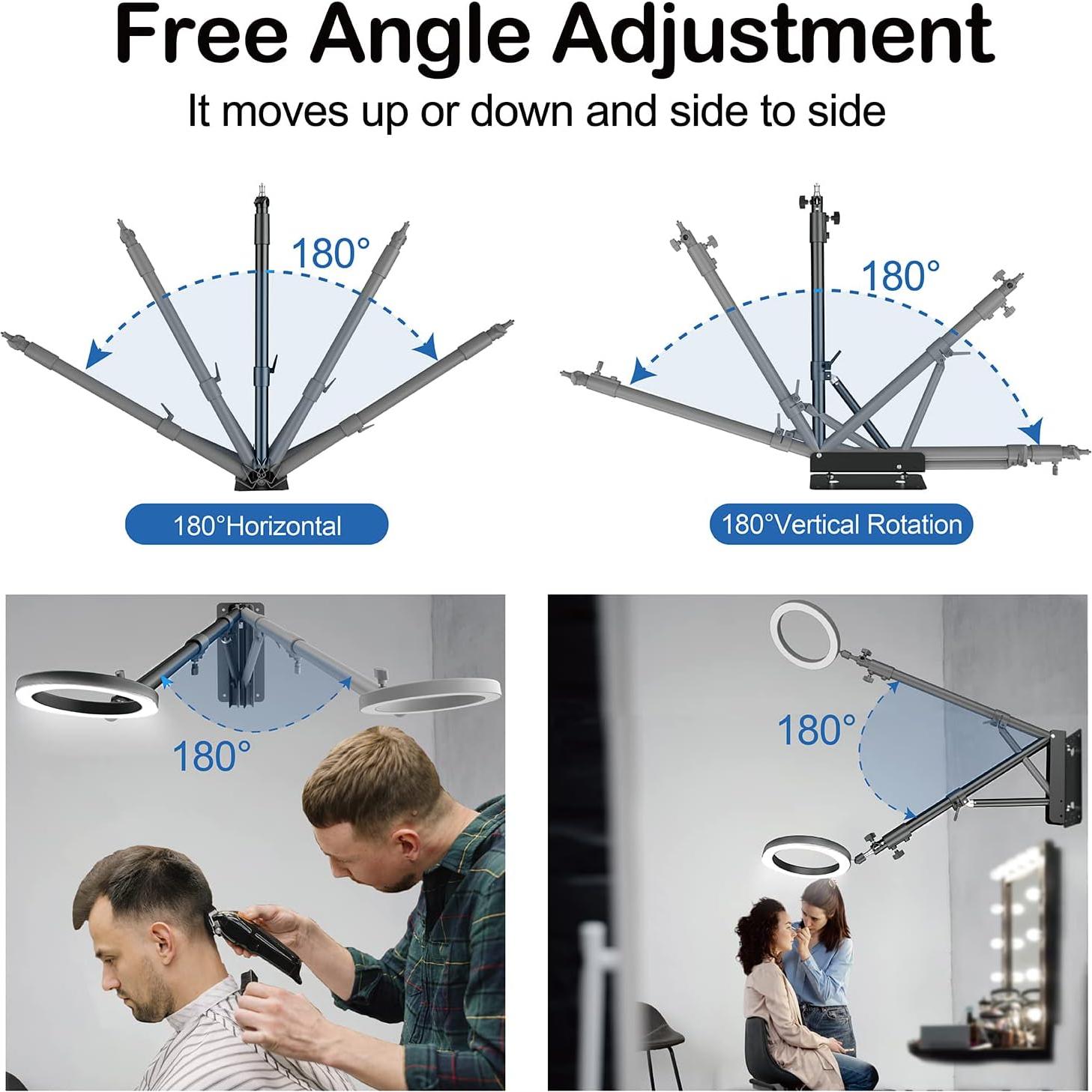 Soporte de Montaje de Luz de Anillo Apoueik SJJ-1 Ajustable 75-130cm