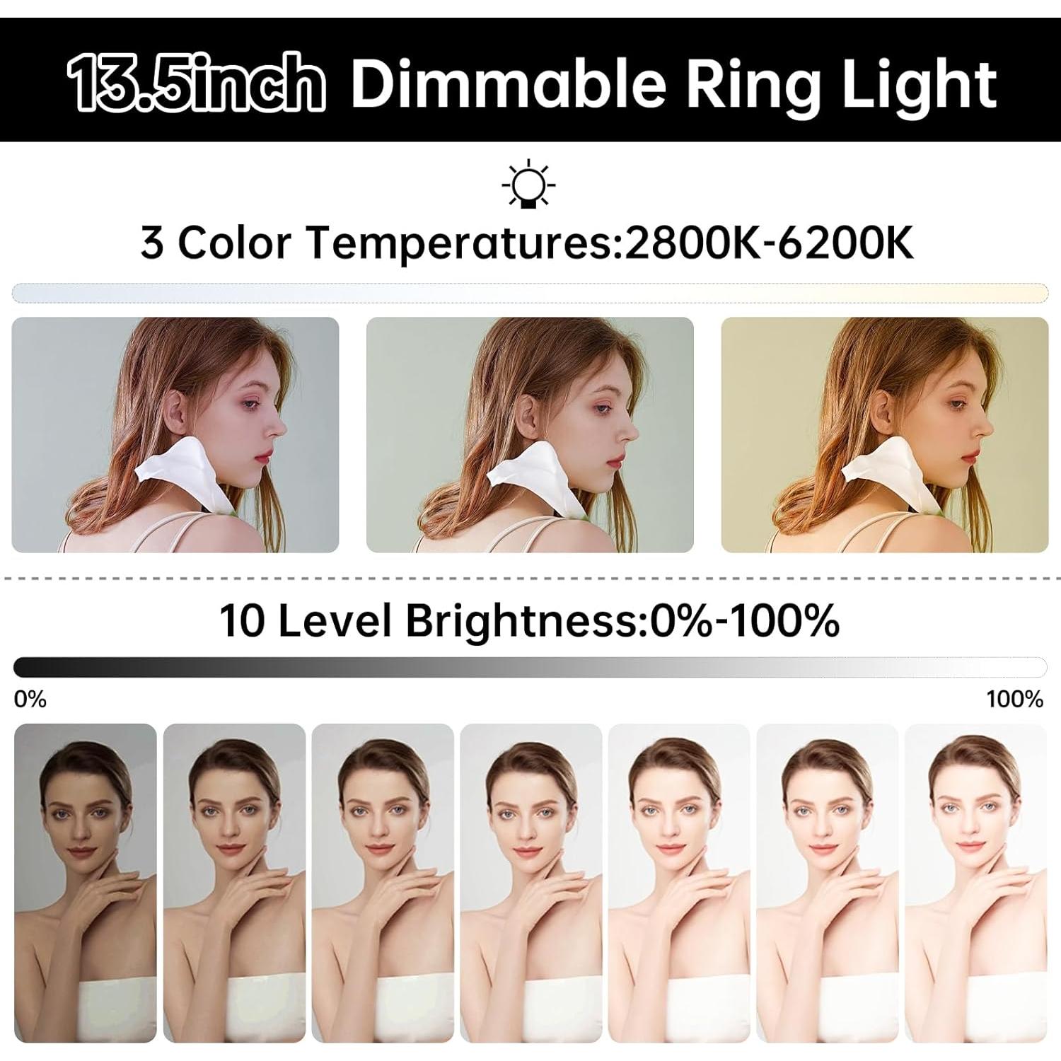 Anillo de Luz LED GBYOND 13.5" con Soporte Ajustable 55"