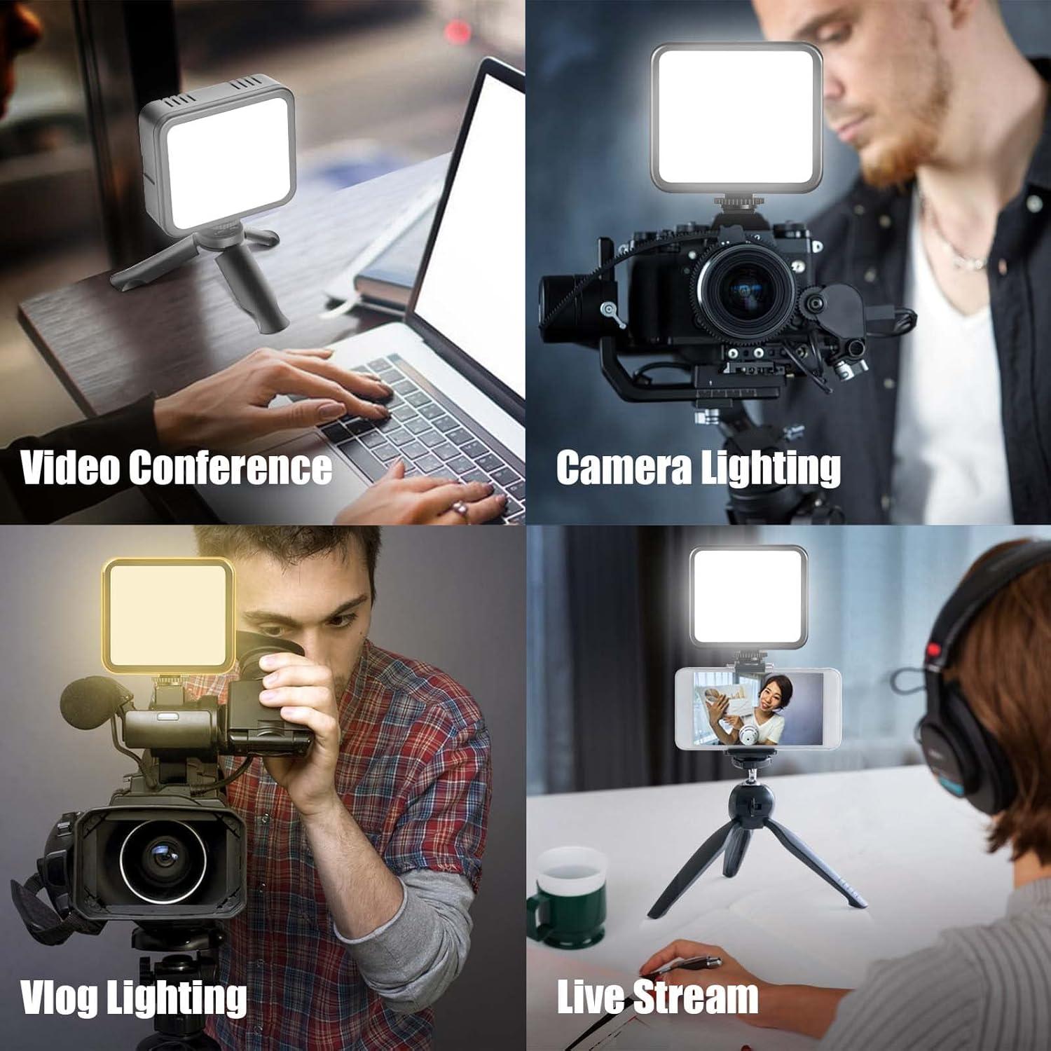 Luz de Video LED Mettlelite VL80 Portátil con Mini Trípode