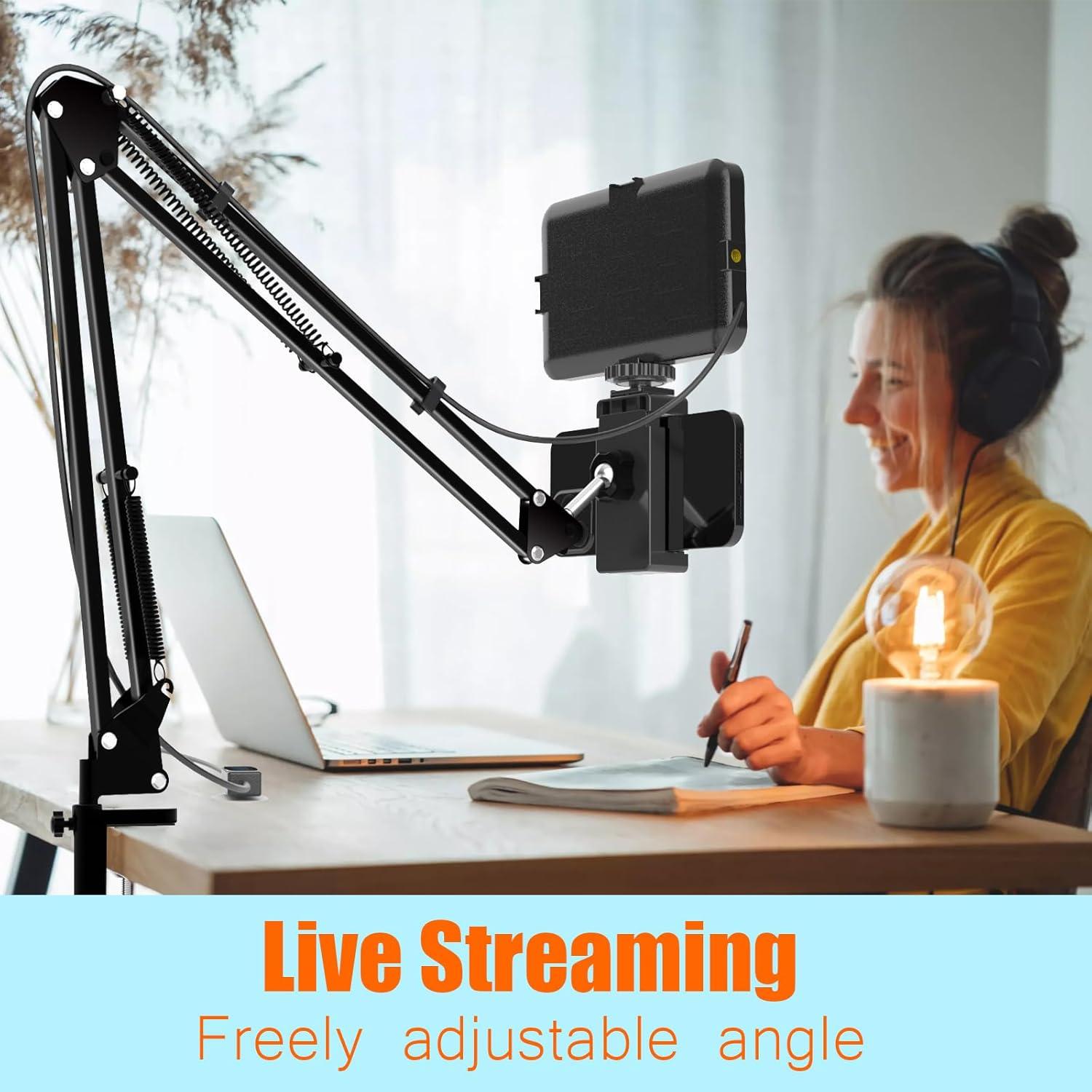 Luz LED para Selfie MLSAC MC-23 con Soporte Ajustable USB