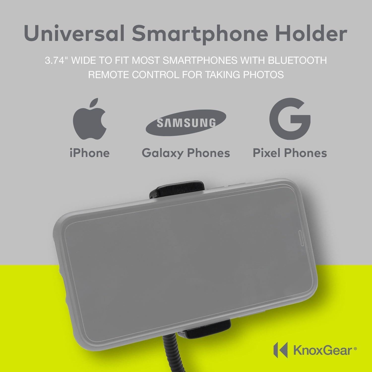 Soporte Luz de Anillo Selfie Knox Gear con Brazo Flexible 65 cm