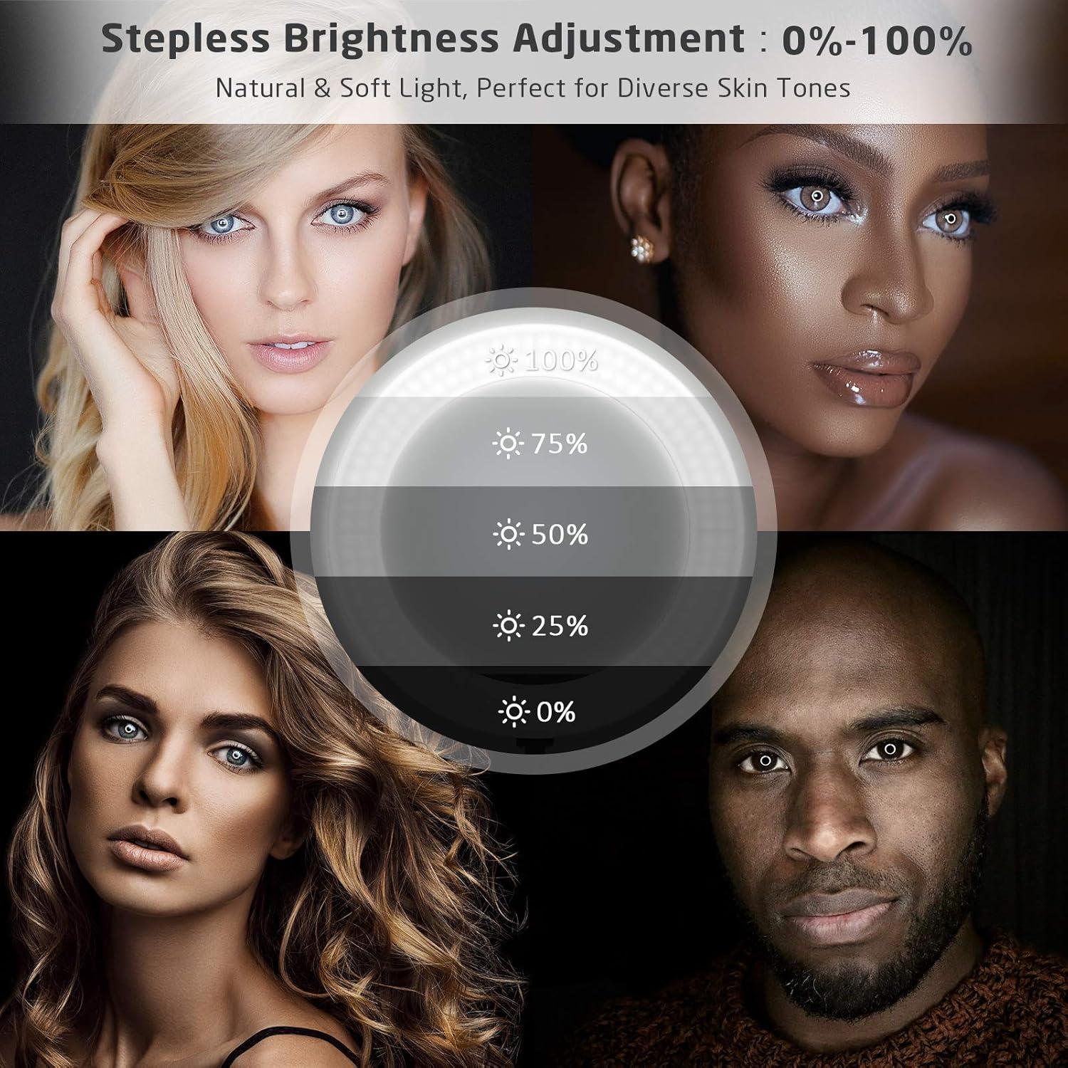 Anillo de Luz IVISII 18" Bi-Color 60W con Soporte y Trípode