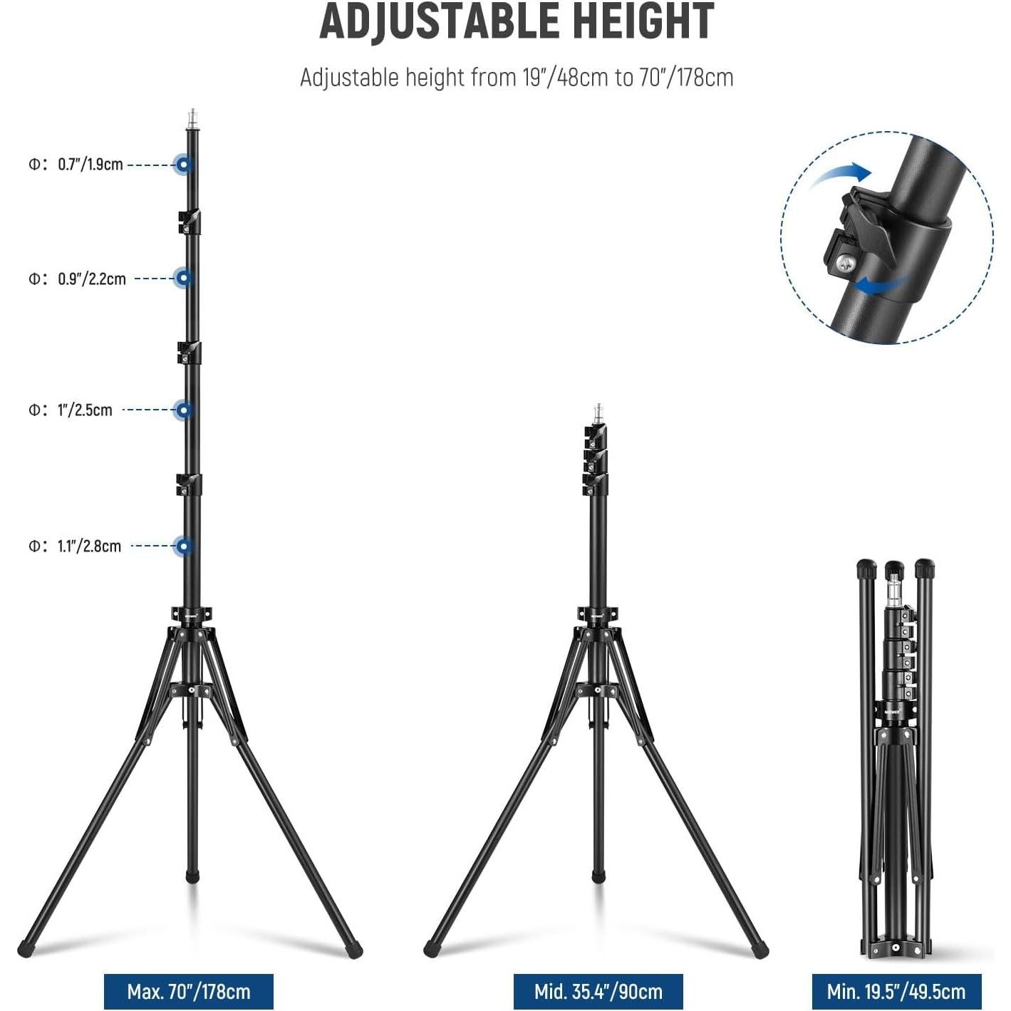 Soporte de Luz NEEWER ST178R Plegable 70" (178cm) Negro