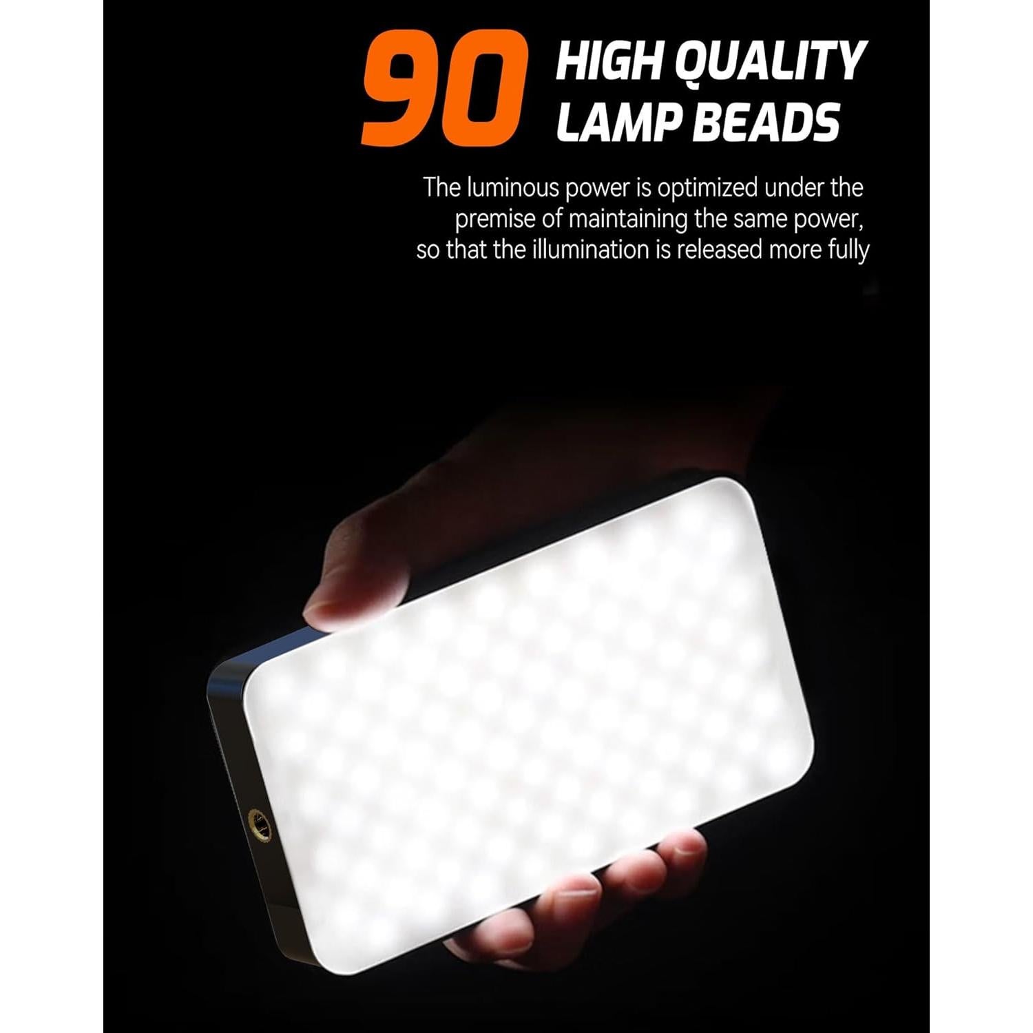 Luz de Selfie Portátil DUIDESHI 90 LED Ajustable 2700K-6500K