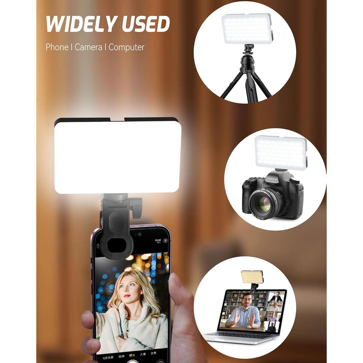Luz de Selfie Portátil DUIDESHI 90 LED Ajustable 2700K-6500K