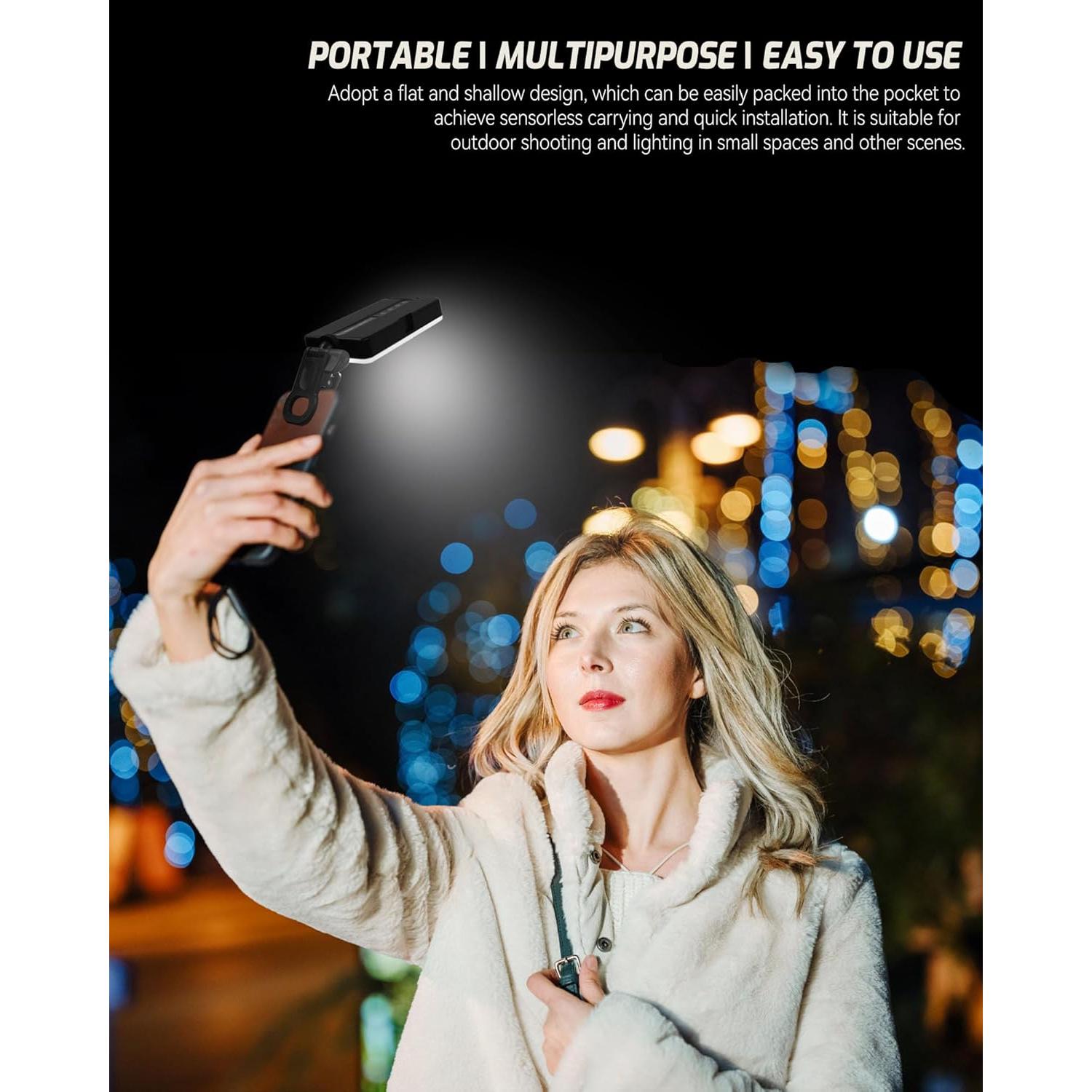 Luz de Selfie Portátil DUIDESHI 90 LED Ajustable 2700K-6500K
