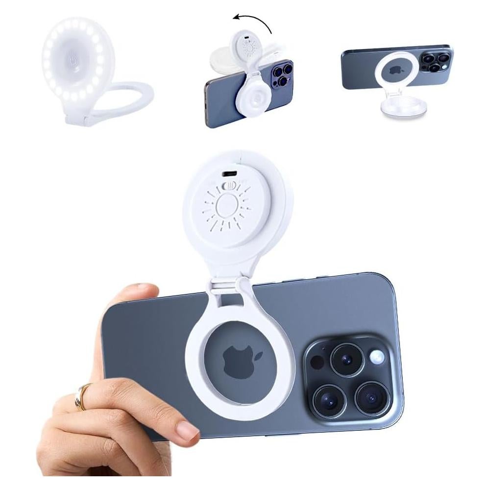 Anillo de Luz LED Selfie EJU - Iluminación Ajustable para Teléfono
