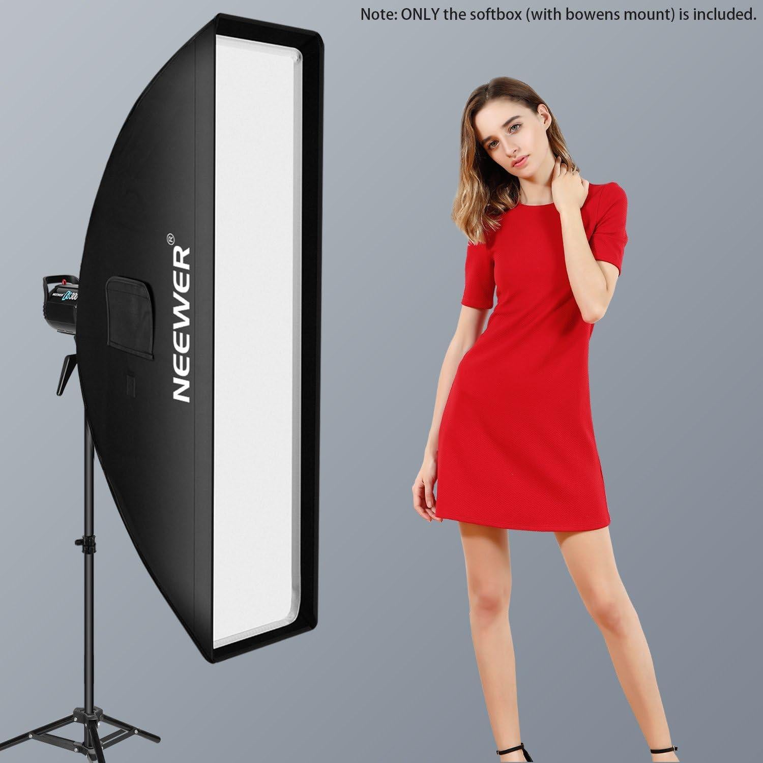 Softbox Neewer 35x160 cm con Rejilla y Montura Bowens