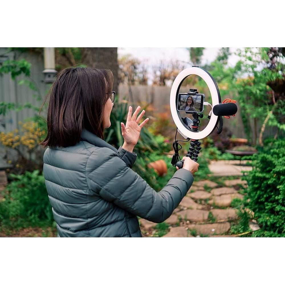 JOBY Beamo Ring Light 30.6 cm - Luz LED con 3 Modos y 10 Brillos