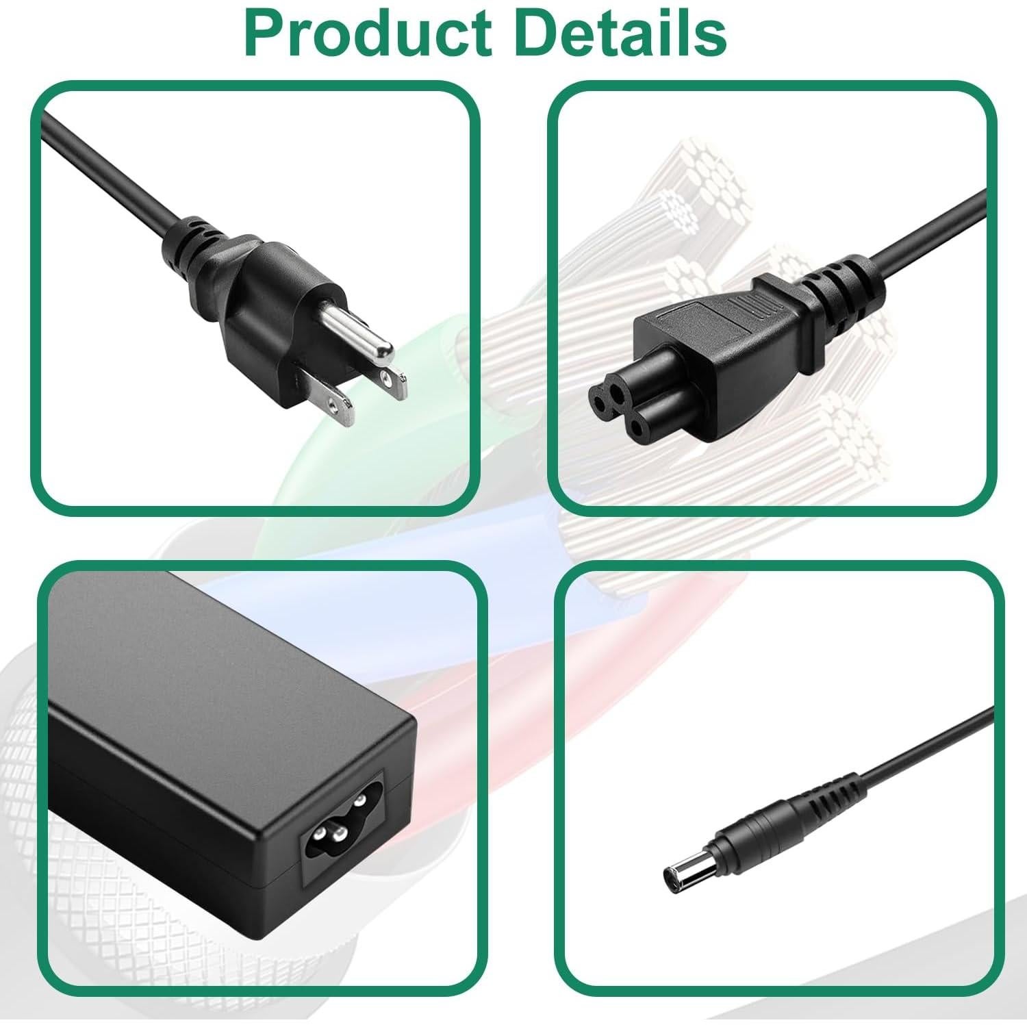 Cable de Alimentación 15V Neewer NW-150480D2 2.68m para Luz de Anillo