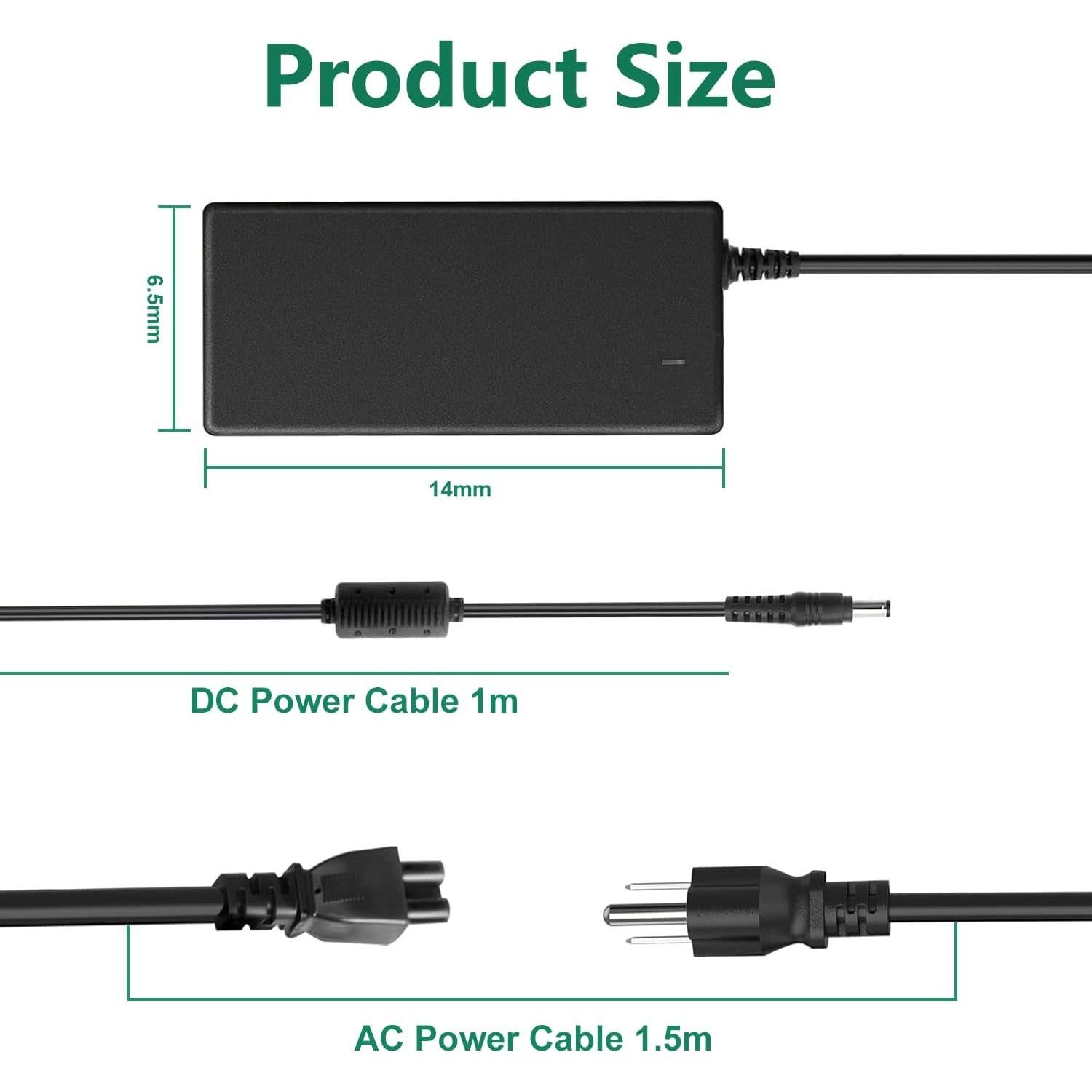 Cable de Alimentación 15V Neewer NW-150480D2 2.68m para Luz de Anillo
