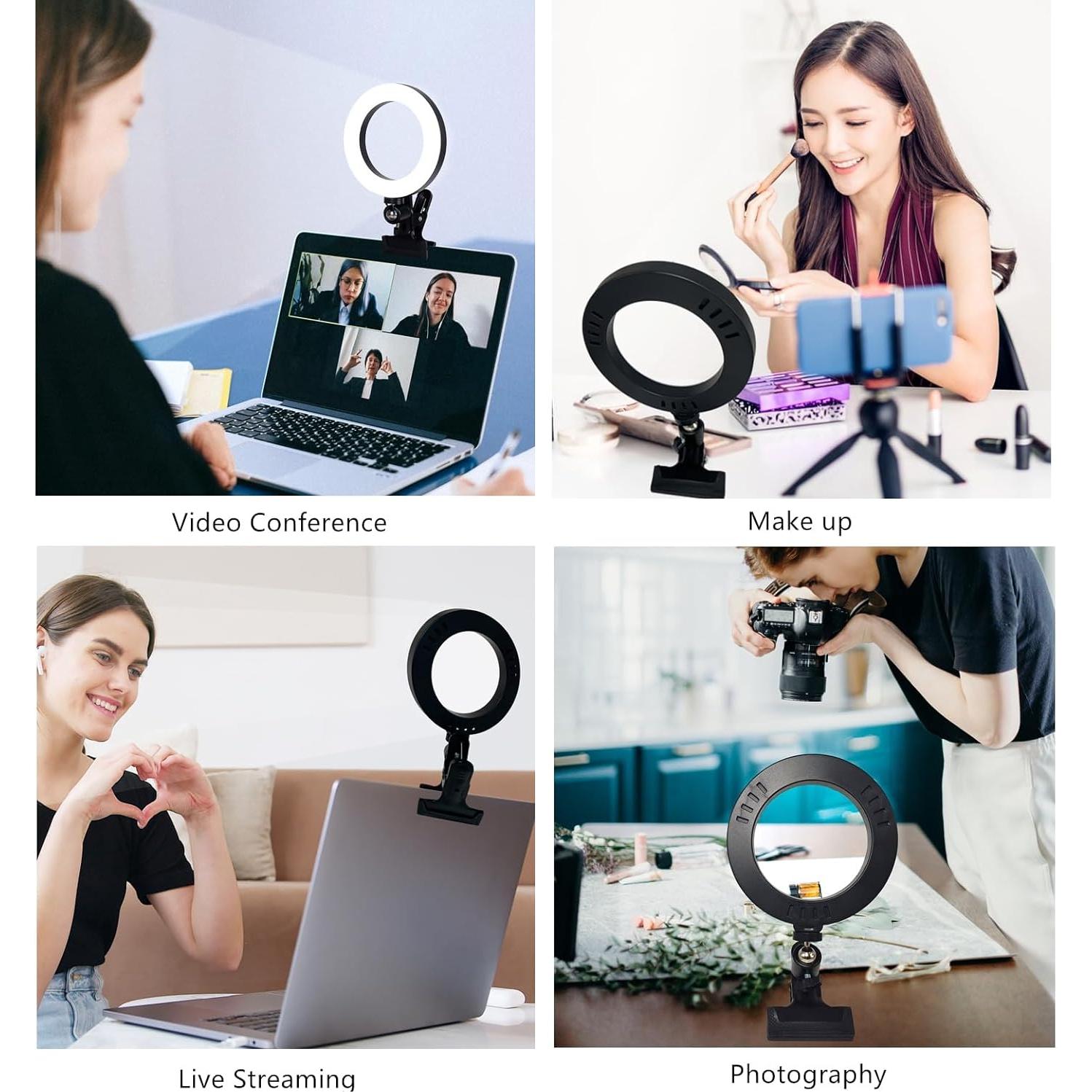 Anillo de Luz LED 16 cm JAOXISOU con Soporte y 3 Modos