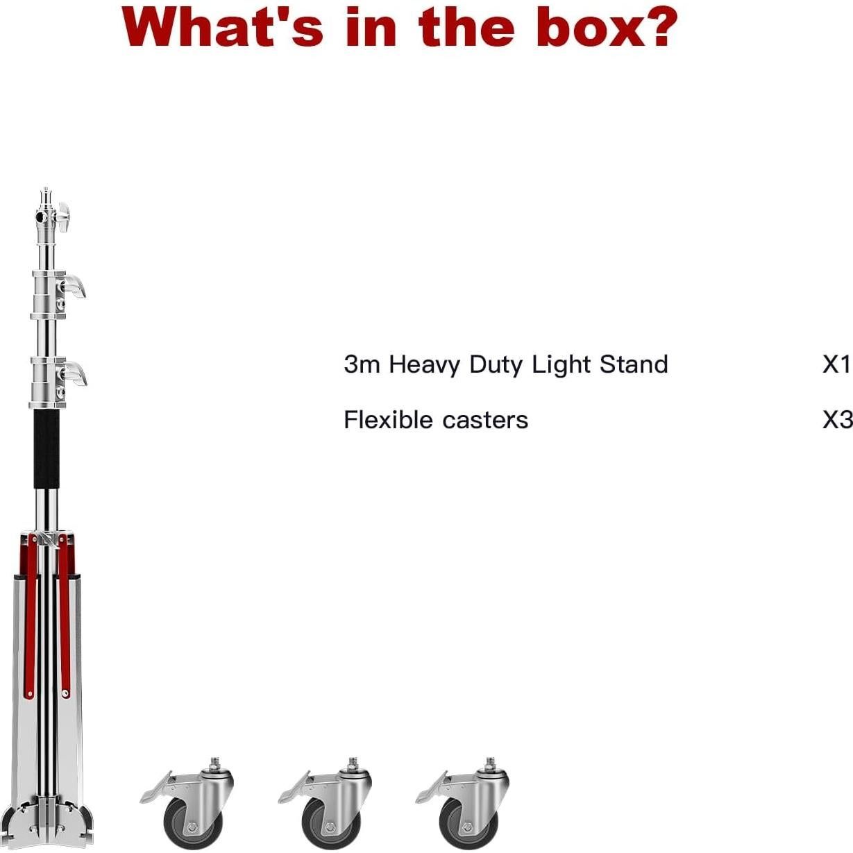 Soporte de Luz Ajustable Soonpho Acero Inoxidable 30kg Plata