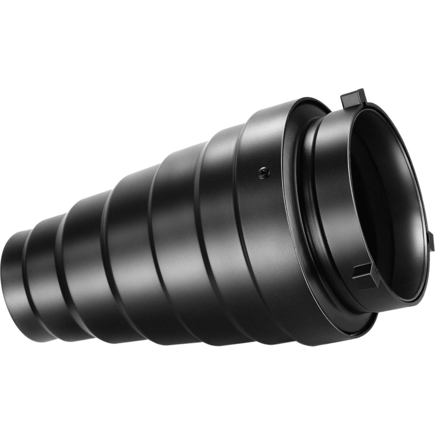 Snoot Cónico Neewer 22cm con Rejilla y 5 Filtros de Gel