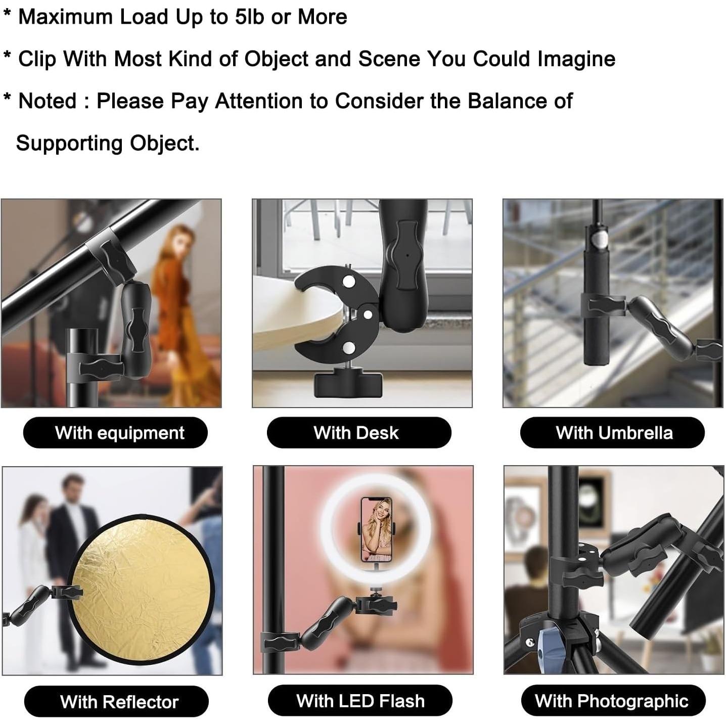 Soporte Abrazadera Doble TsOnaRegion para Fotografía 2.3kg