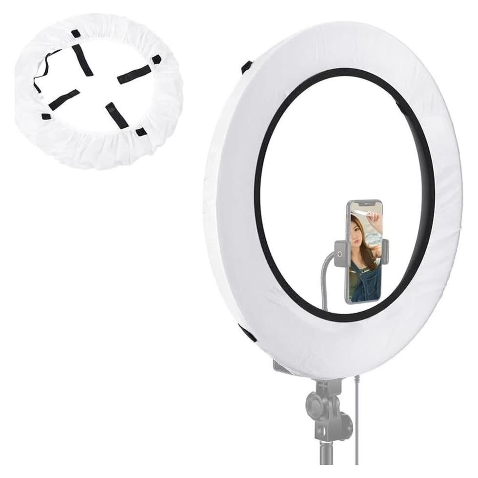 Difusor de Luz de Anillo EleTC 40.64 a 45.72 cm Blanco