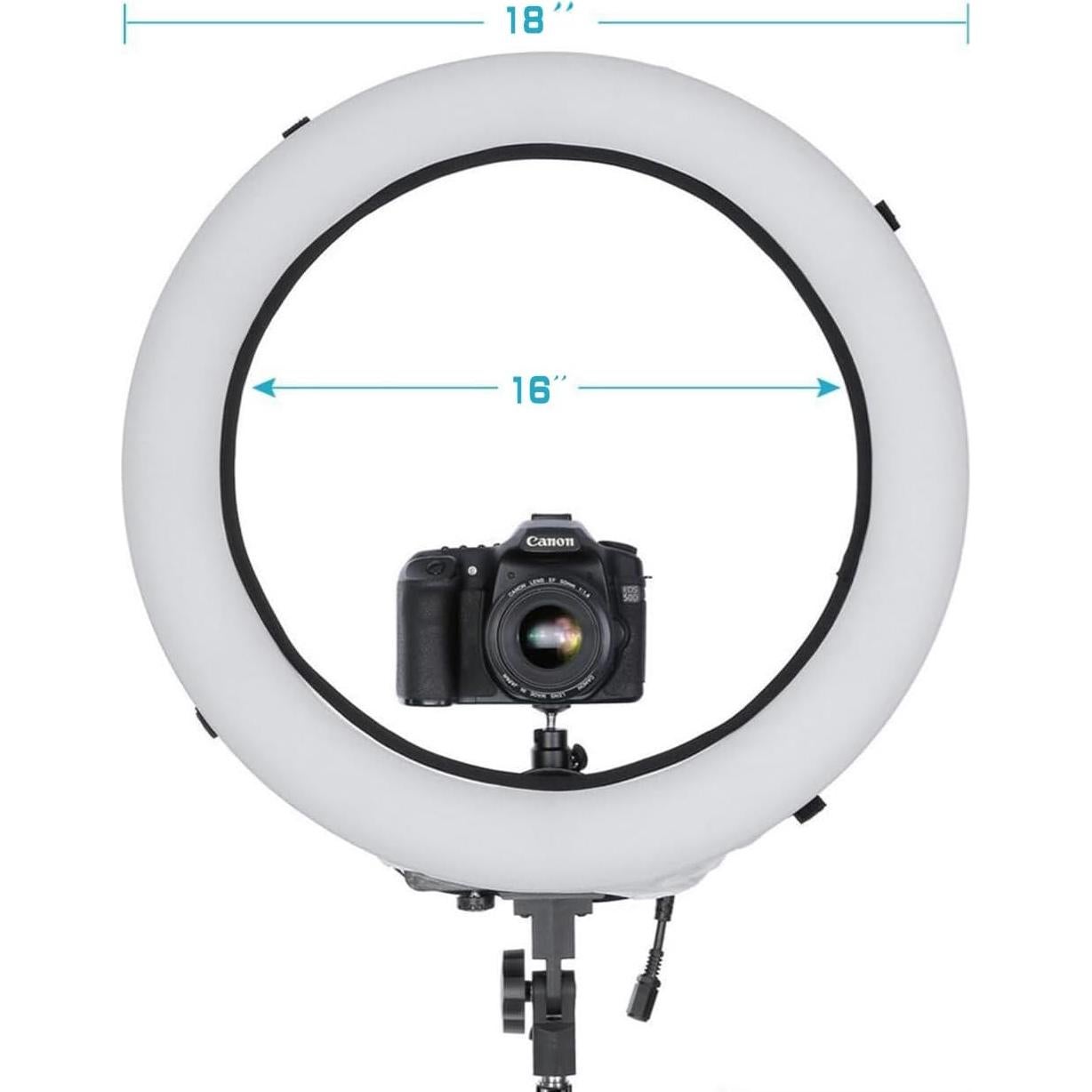 Difusor de Luz de Anillo EleTC 40.64 a 45.72 cm Blanco