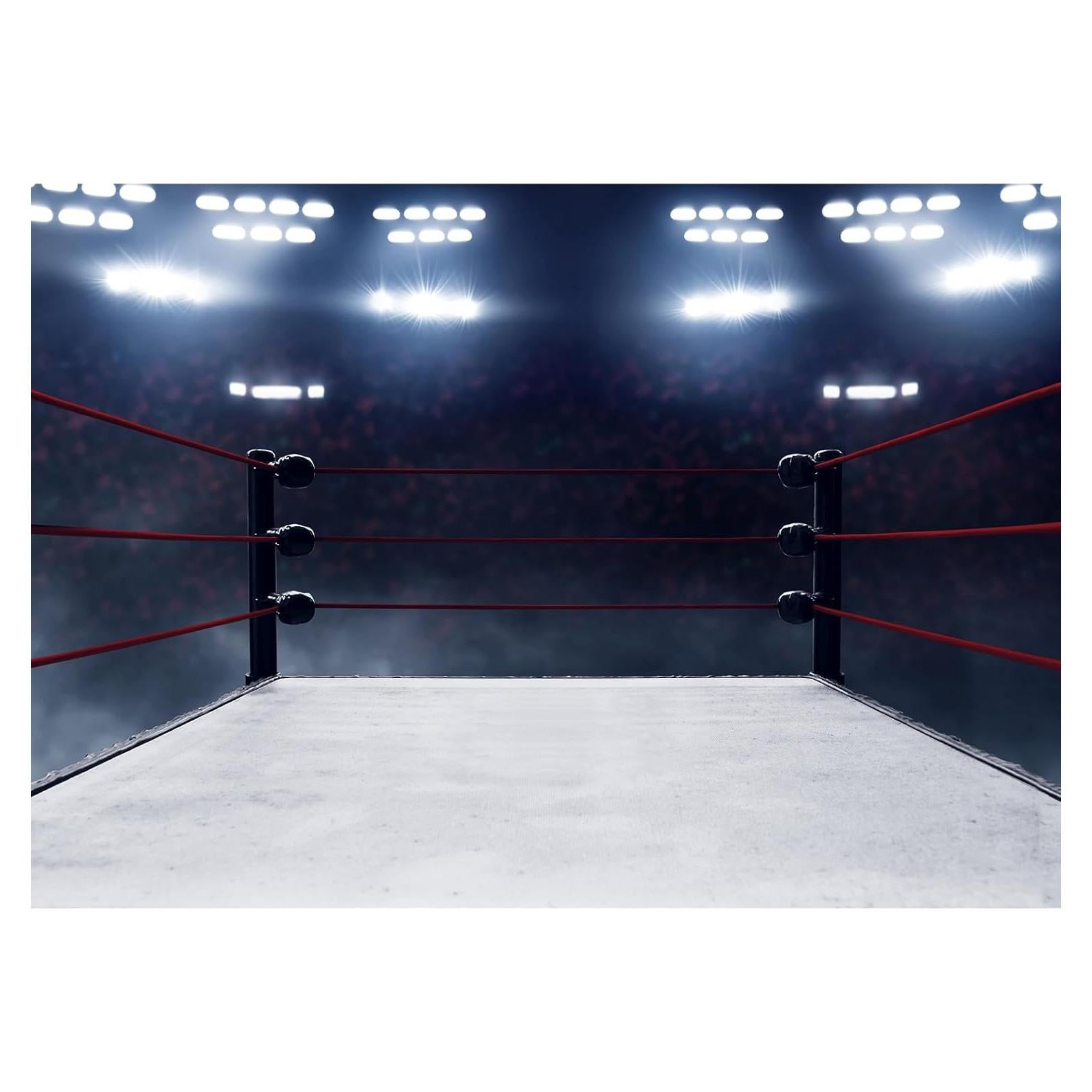 Fondo de Fotografía Boxeo 3x2m Vinilo Personalizado Azul Gris