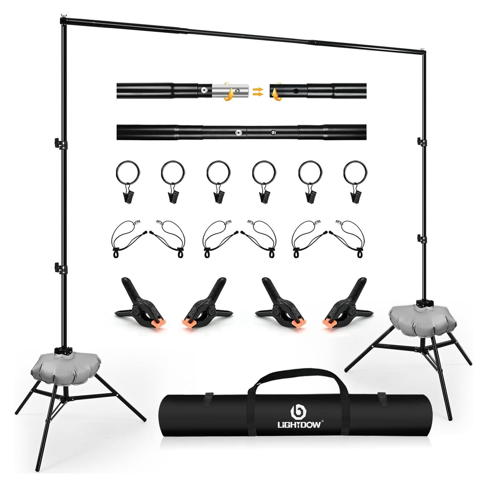 Soporte de Fondo Retráctil Lightdow 3x2.7m con Accesorios