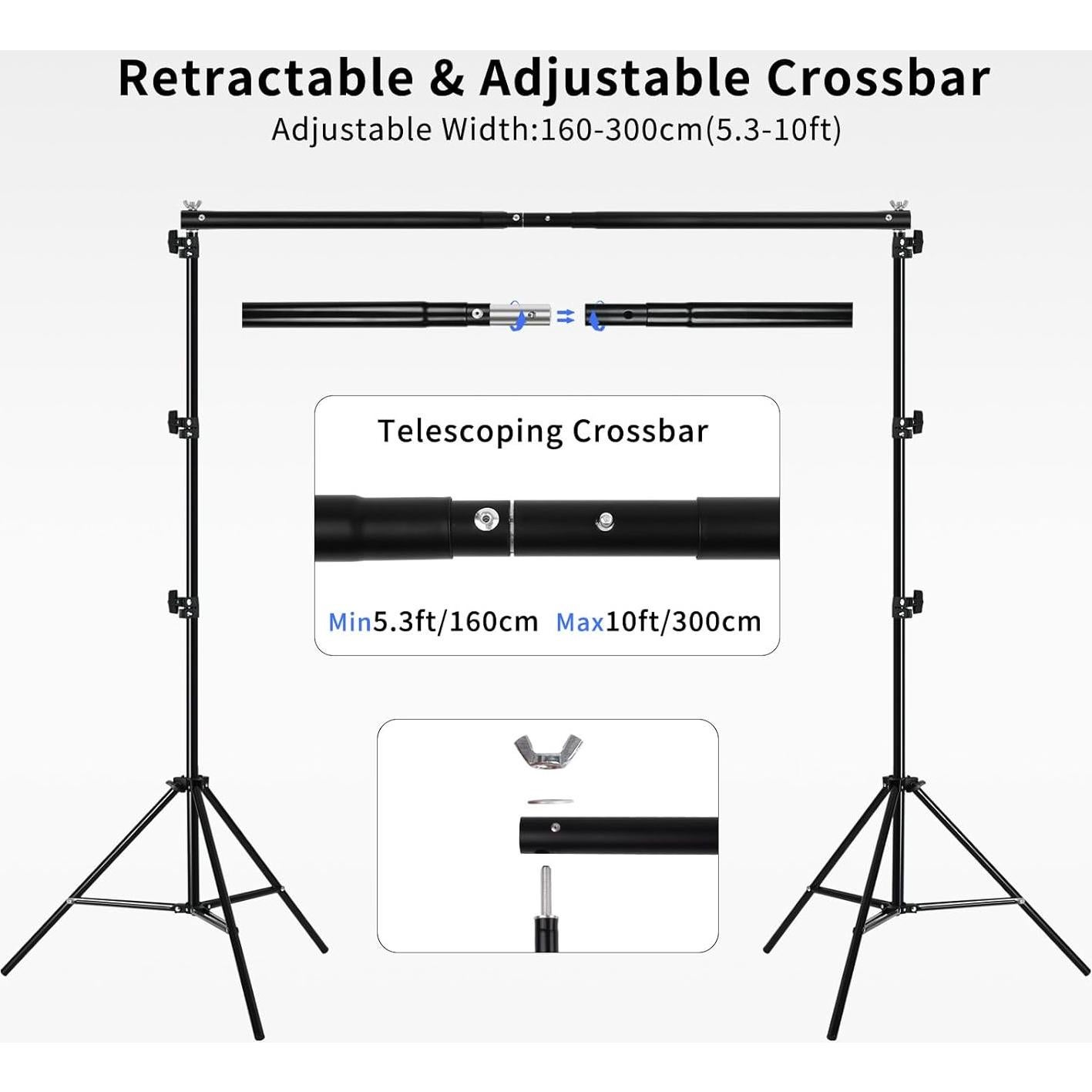 Soporte de Fondo Retráctil Lightdow 3x2.7m con Accesorios