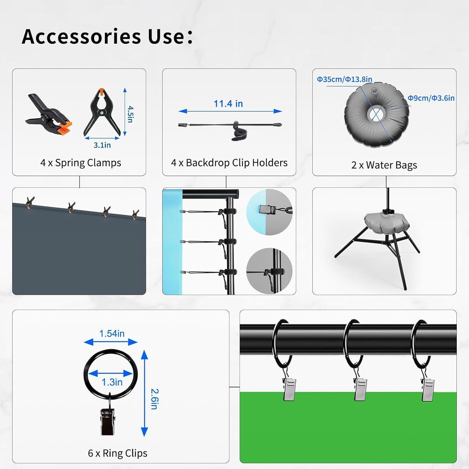 Soporte de Fondo Retráctil Lightdow 3x2.7m con Accesorios