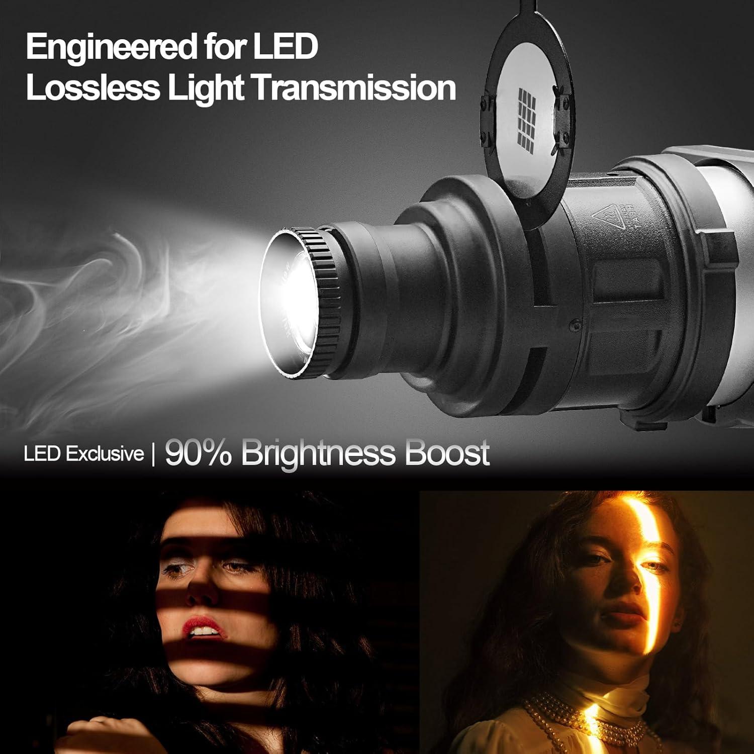 Snoot Óptico Wellmaking S-80LED Montura Bowens 1.28kg