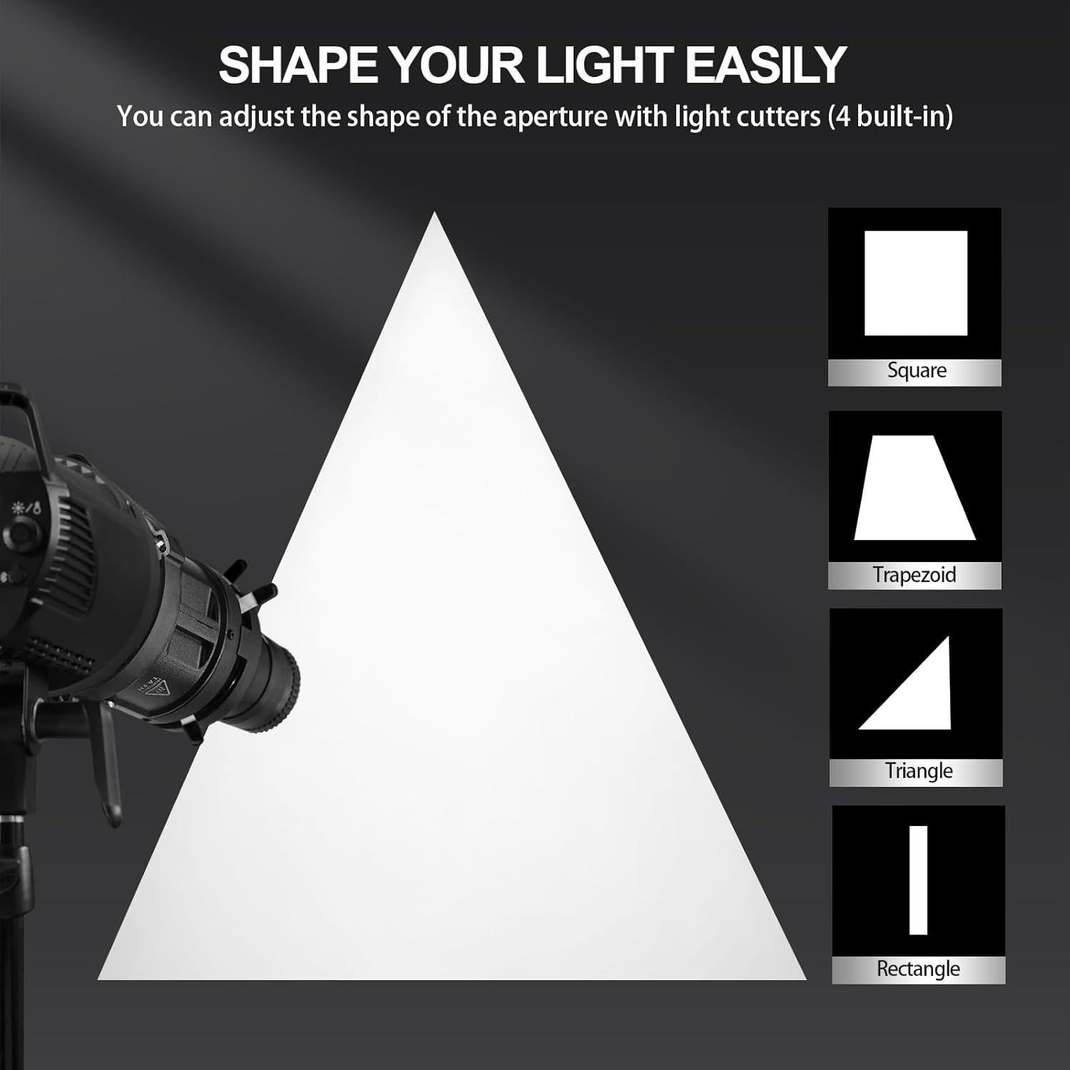 Snoot Óptico Wellmaking S-80LED Montura Bowens 1.28kg