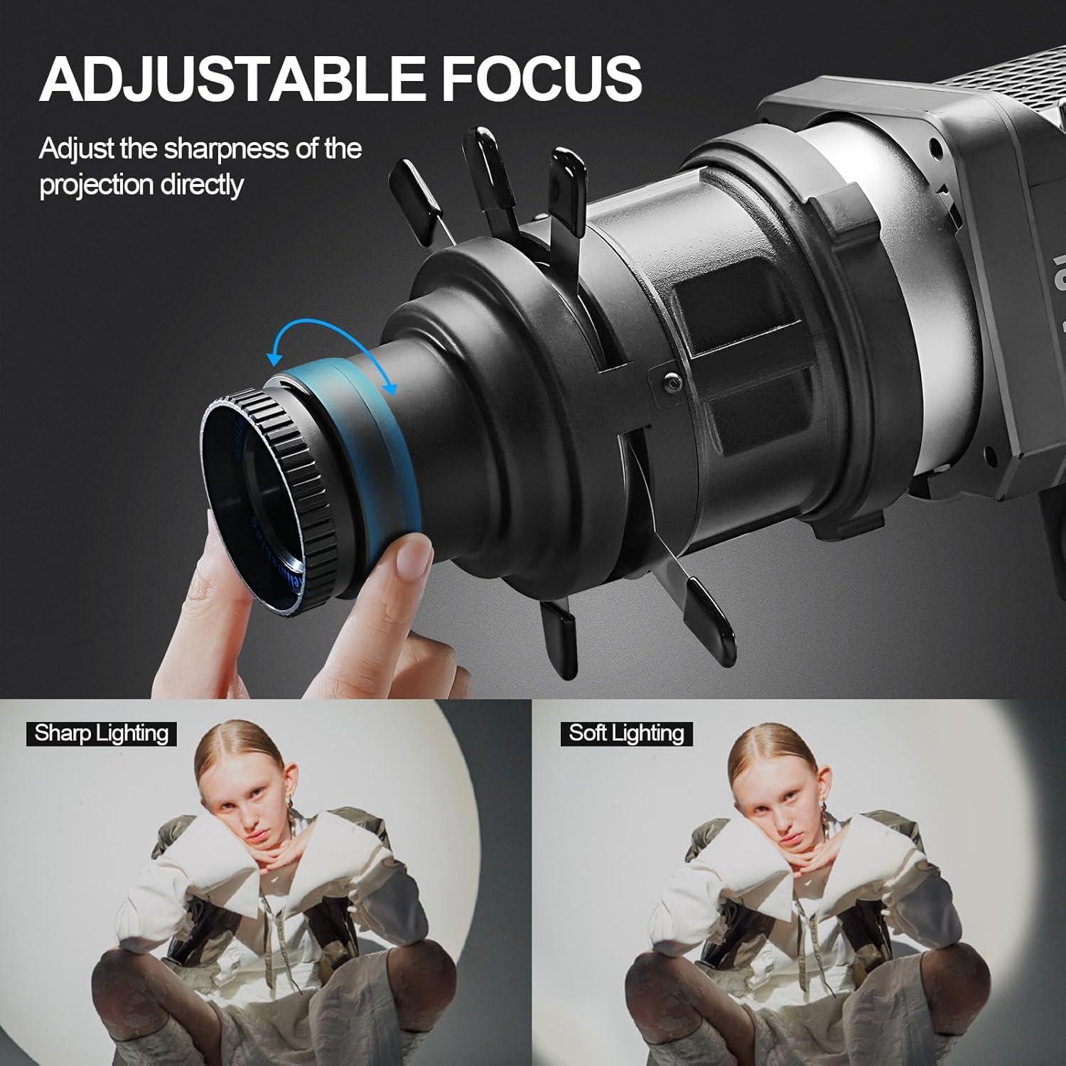 Snoot Óptico Wellmaking S-80LED Montura Bowens 1.28kg