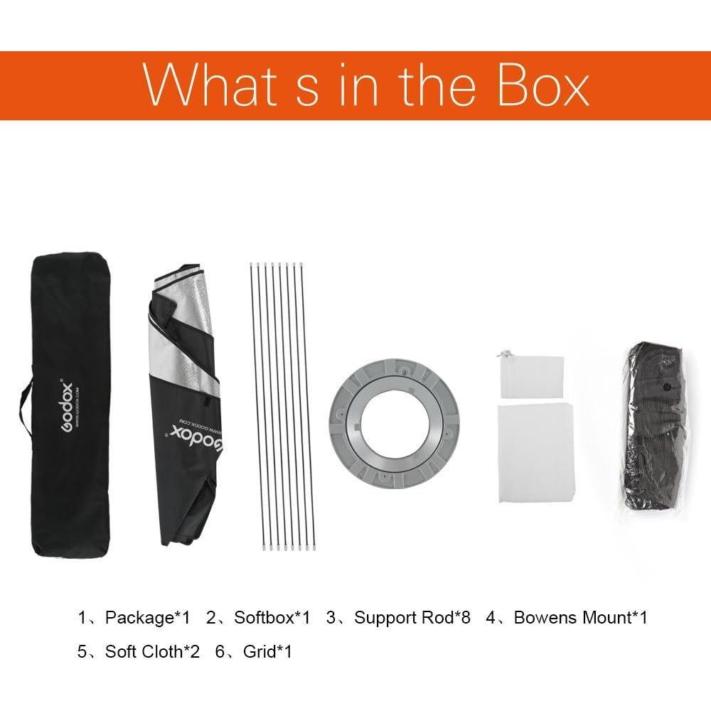 Softbox Octagonal Godox 95cm Montura Bowens para Estudio