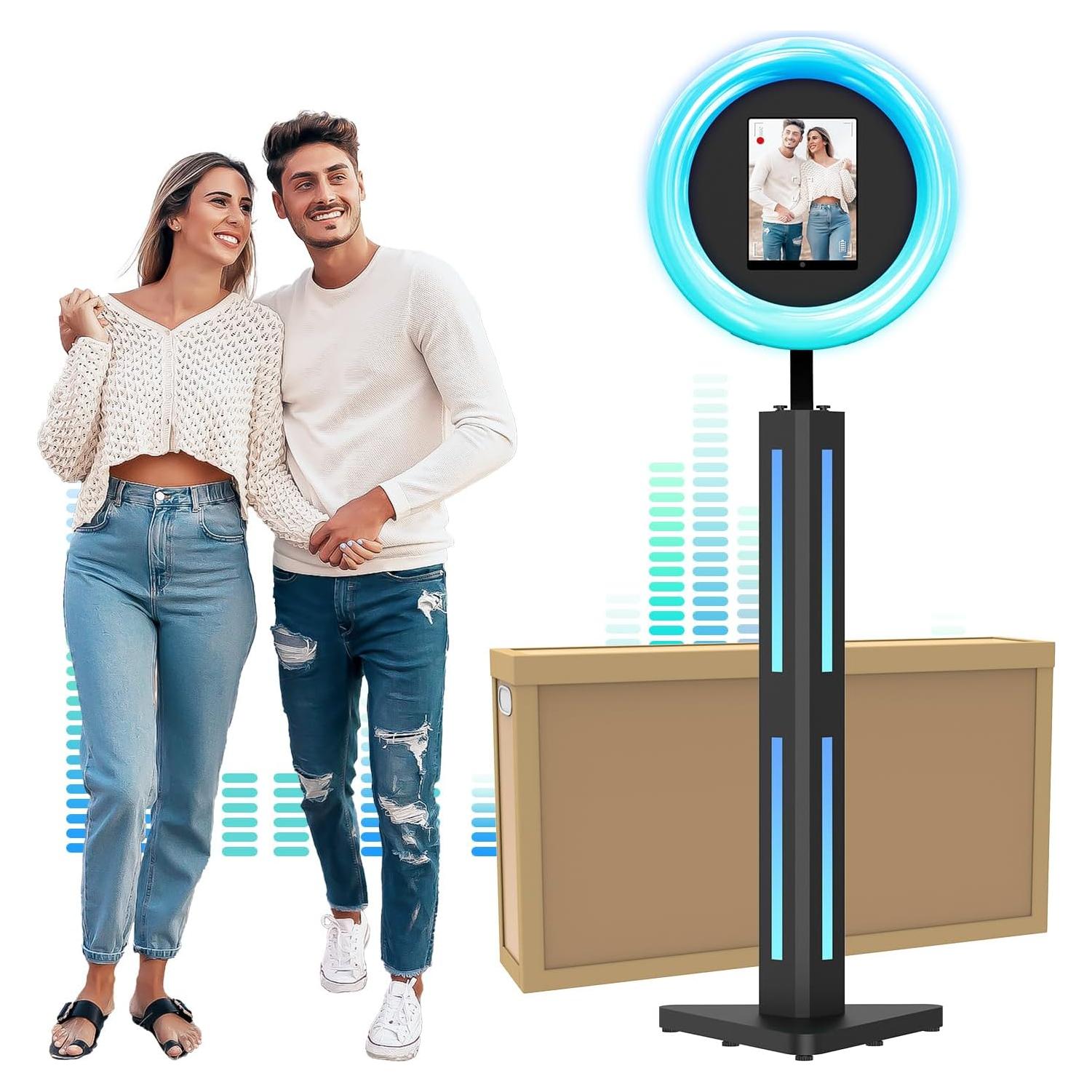 Cabina de Fotos JIYANG para iPad 10.2" a 12.9" con Luz RGB