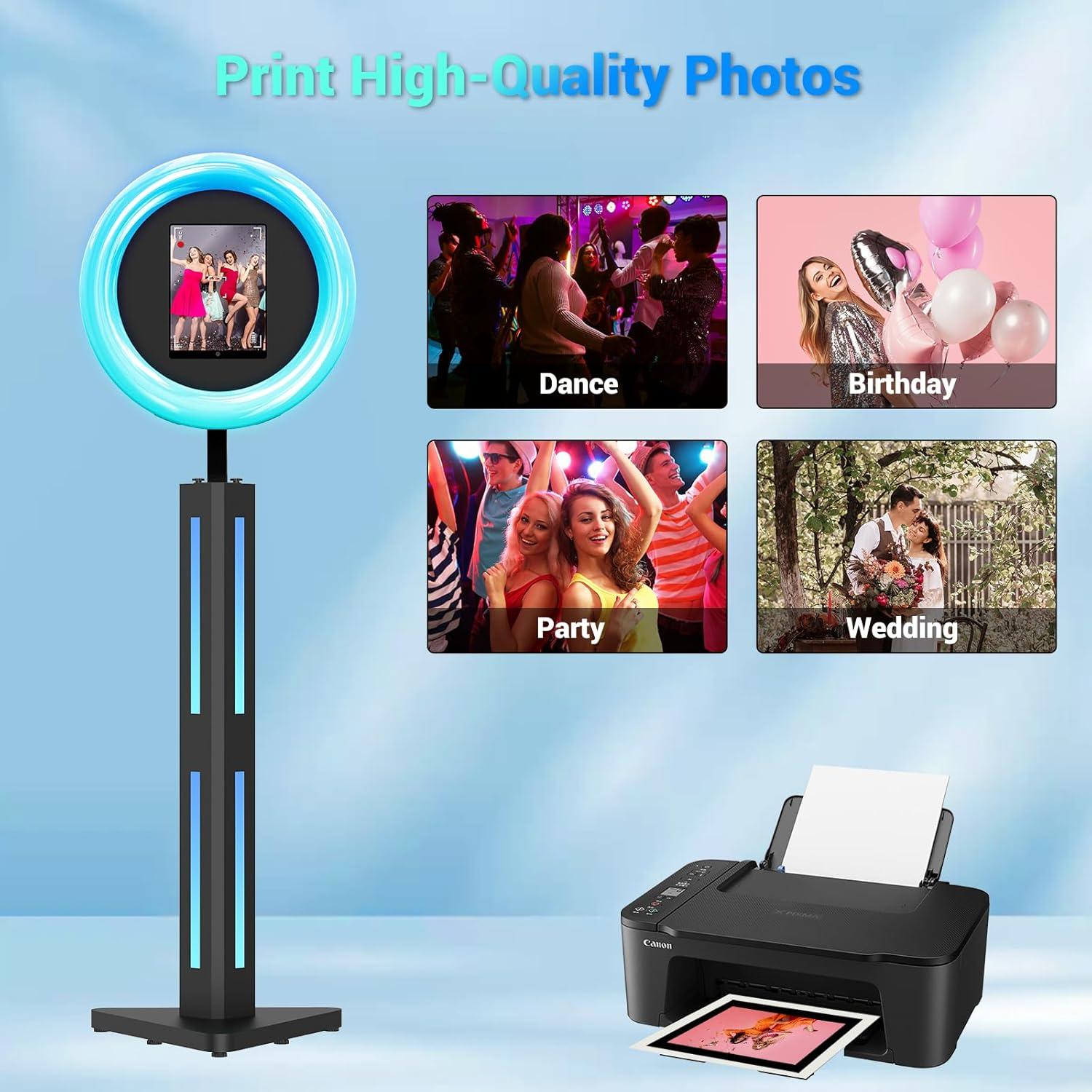 Cabina de Fotos JIYANG para iPad 10.2" a 12.9" con Luz RGB