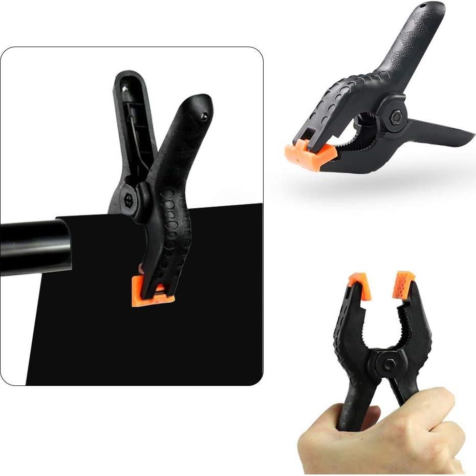 Fondo Negro 3x3.6m MOUNTDOG con Clips y Abrazaderas