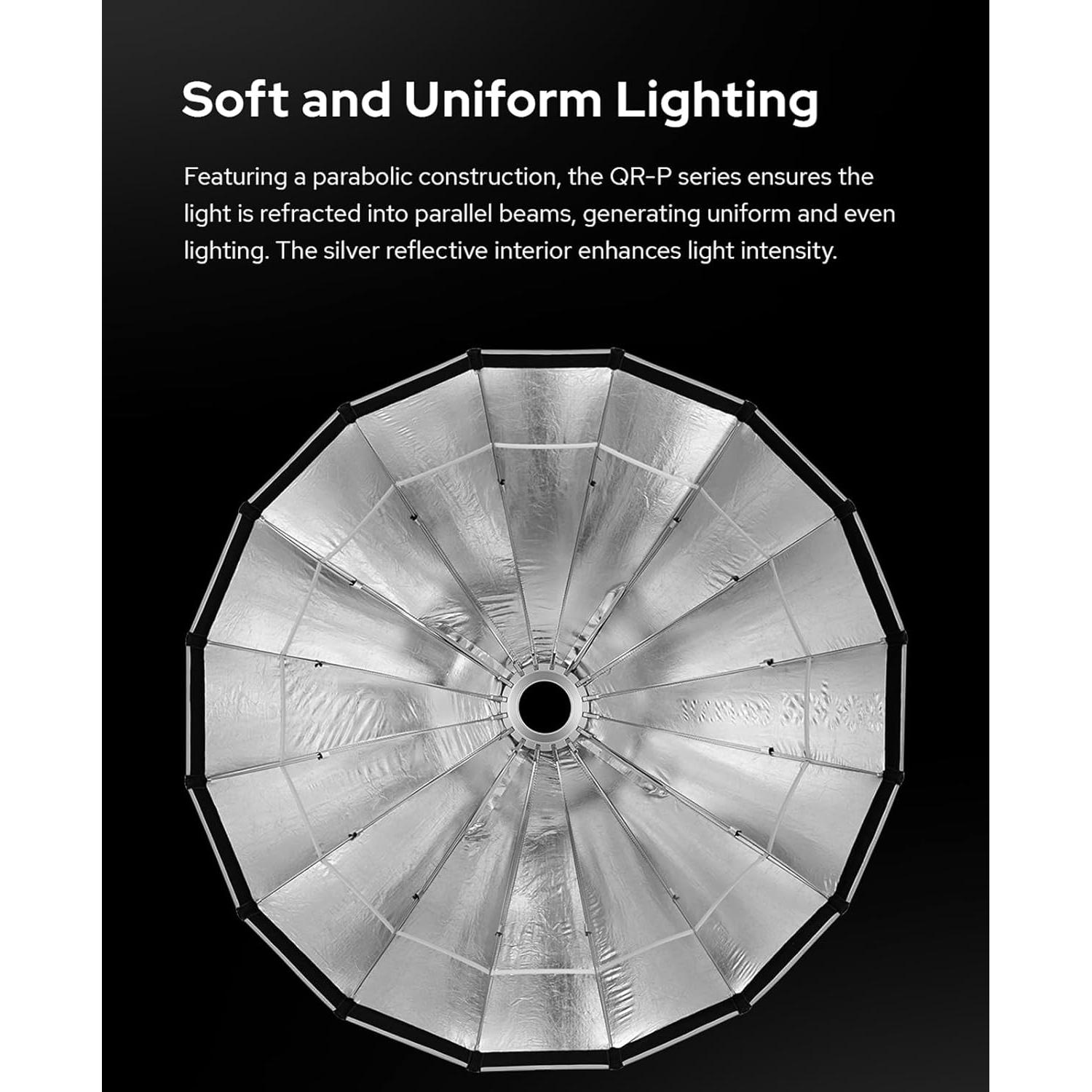 Softbox Parabólico Godox QR-P90T 90 cm con Rejilla Panal