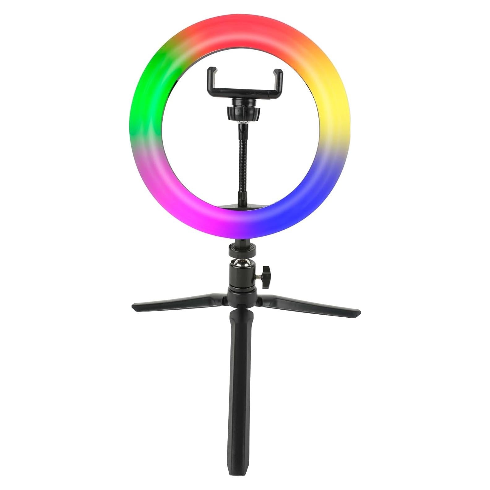 Anillo de Luz RGB Vivitar 20.32 cm con Soporte para Teléfono