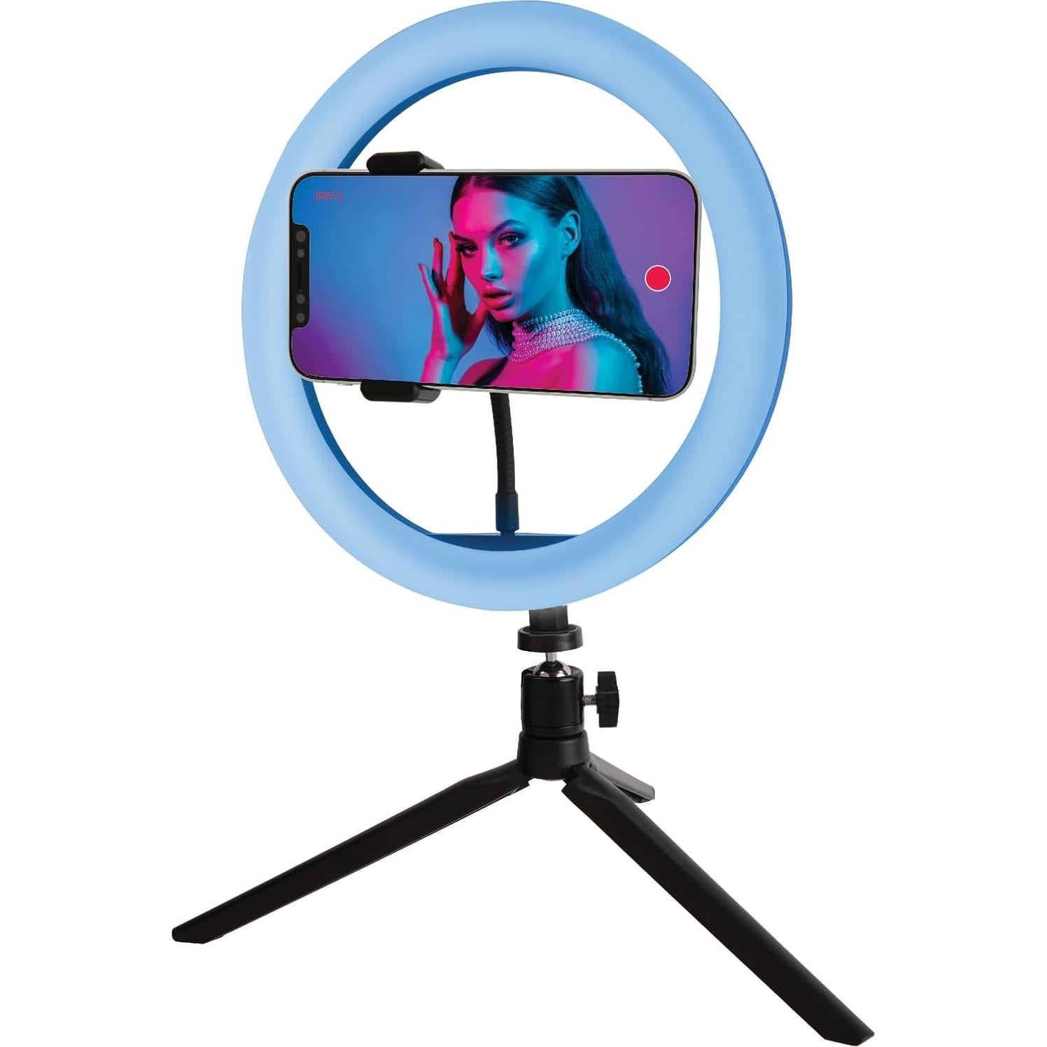 Anillo de Luz RGB Vivitar 20.32 cm con Soporte para Teléfono