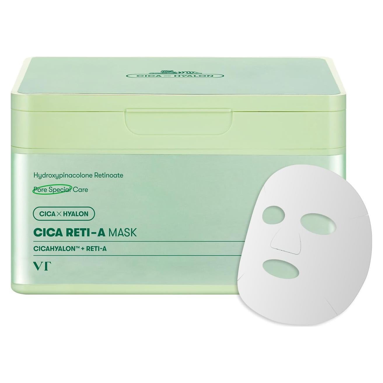 Máscara Facial VT COSMETICS CICA Reti-A 30 Hojas Hidratante