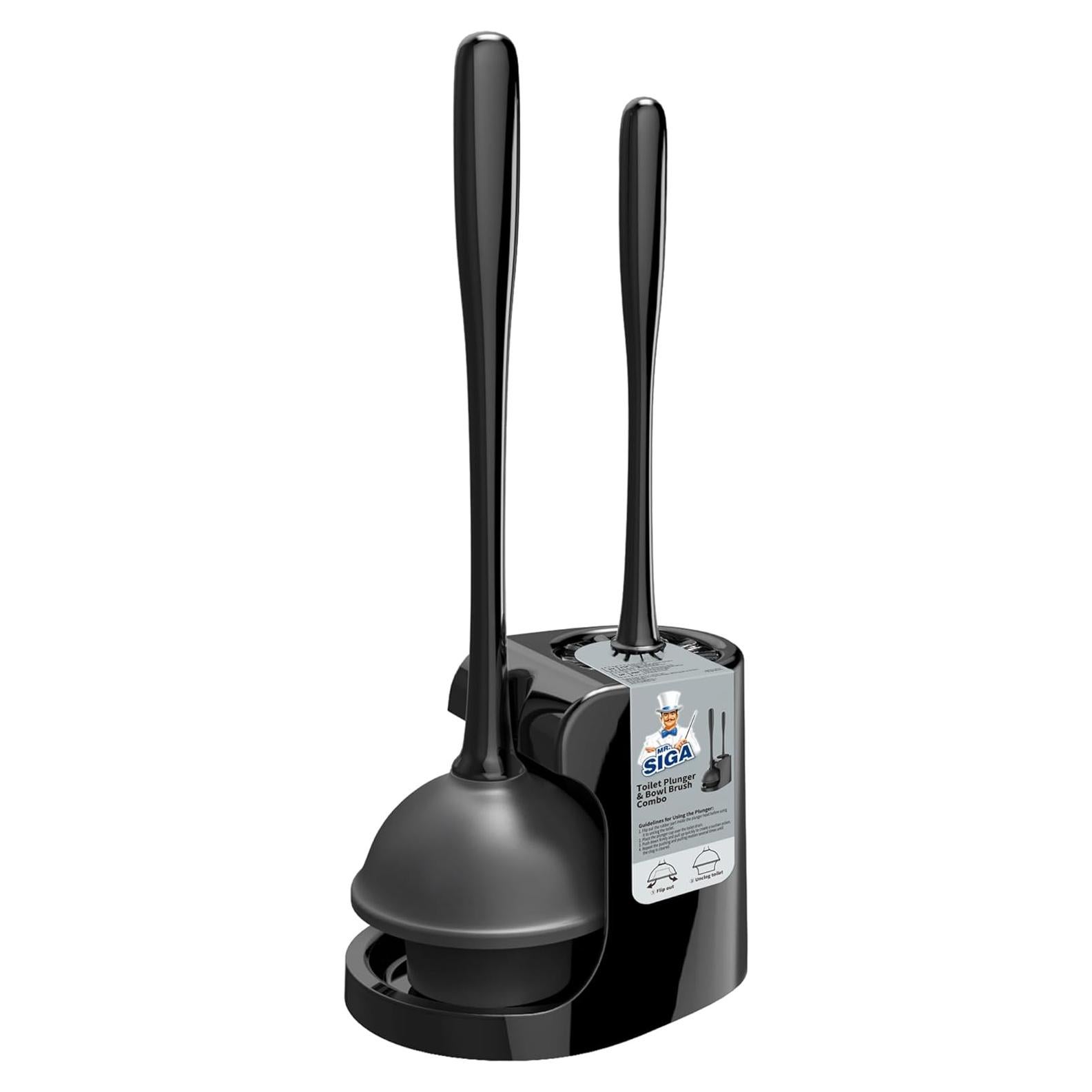 Combo Desatascador y Cepillo Inodoro MR.SIGA Negro 1 Juego
