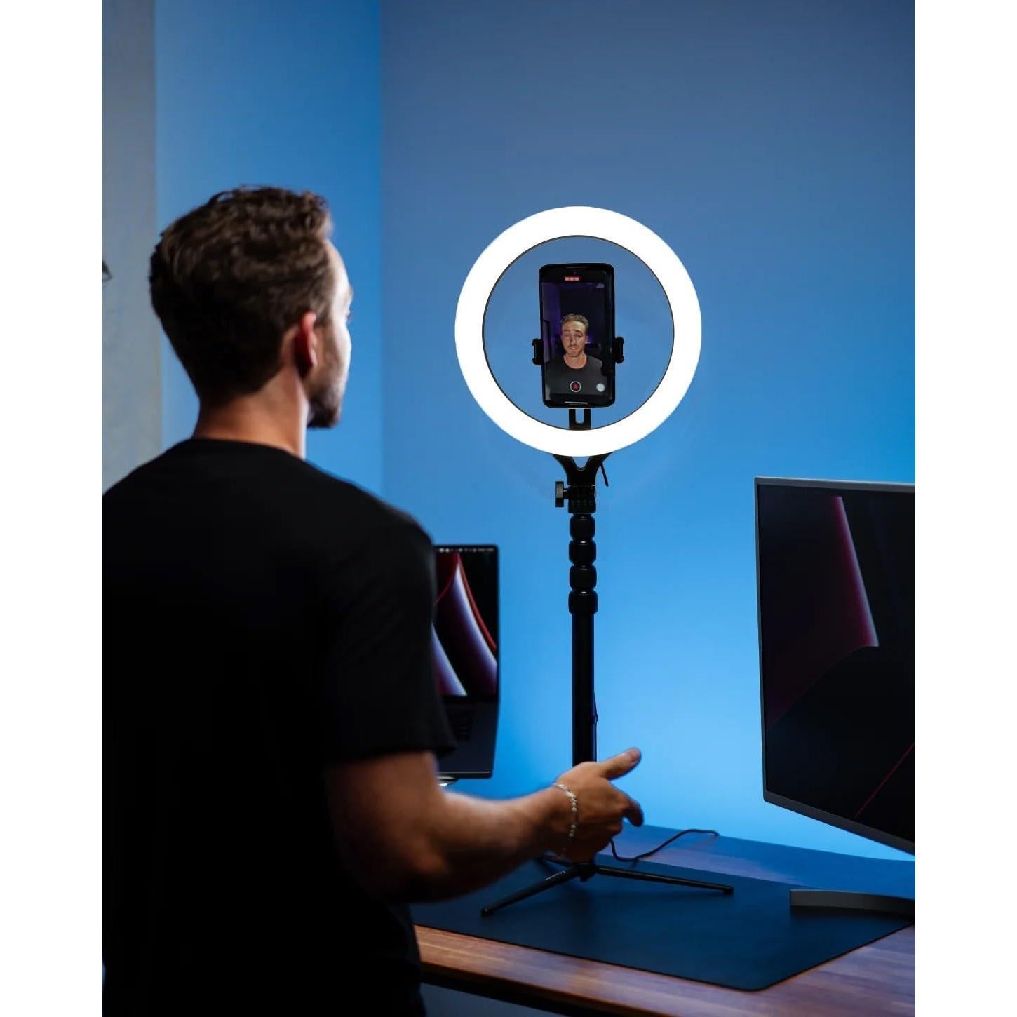 Anillo de Luz Selfie 27.94 cm Acetaken con Soporte Universal