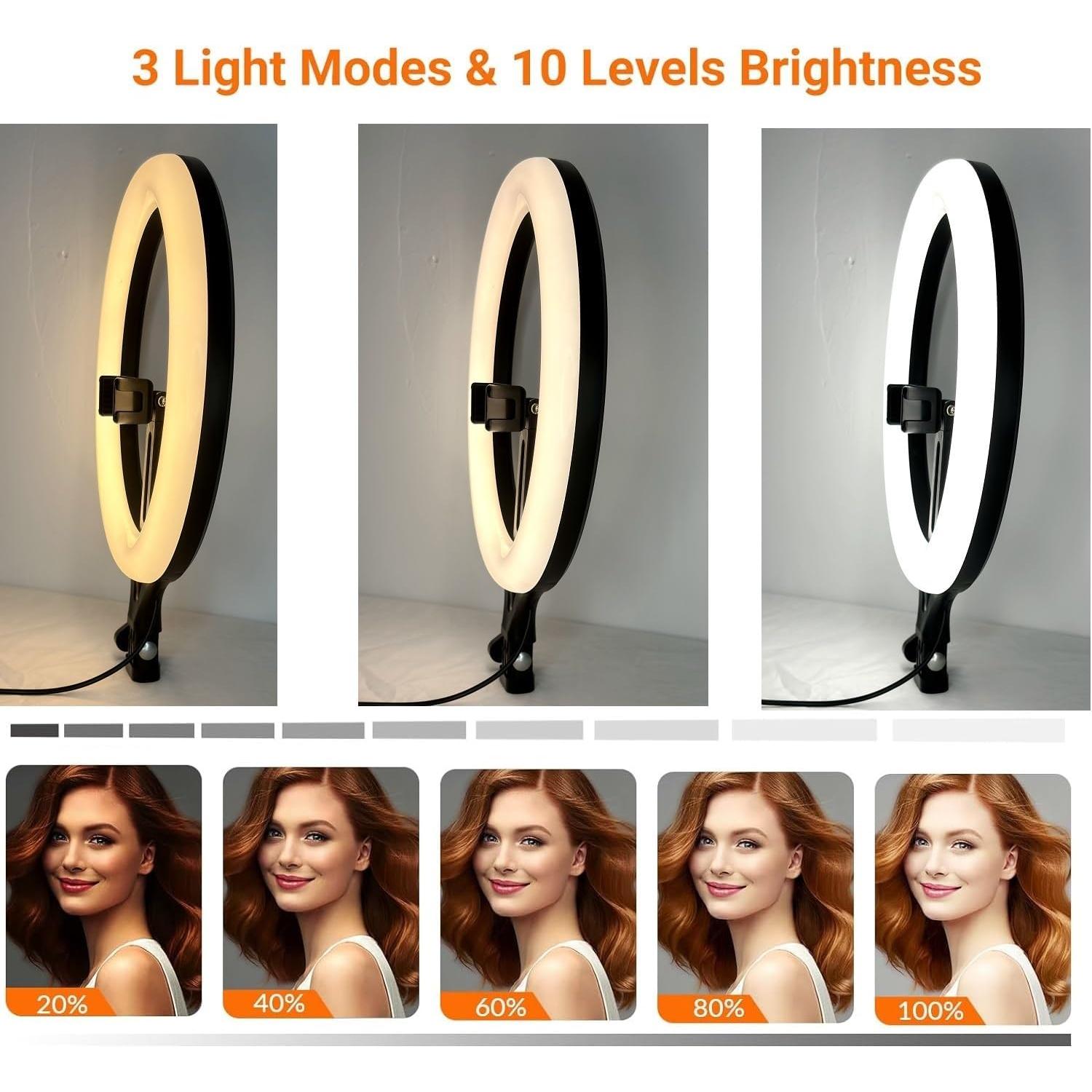 Anillo de Luz Selfie 27.94 cm Acetaken con Soporte Universal