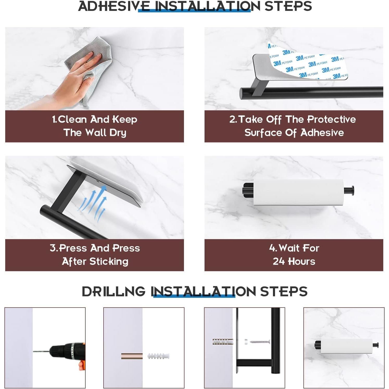 Soporte de Toallas de Papel ASTOFLI Acero Inoxidable 32 cm