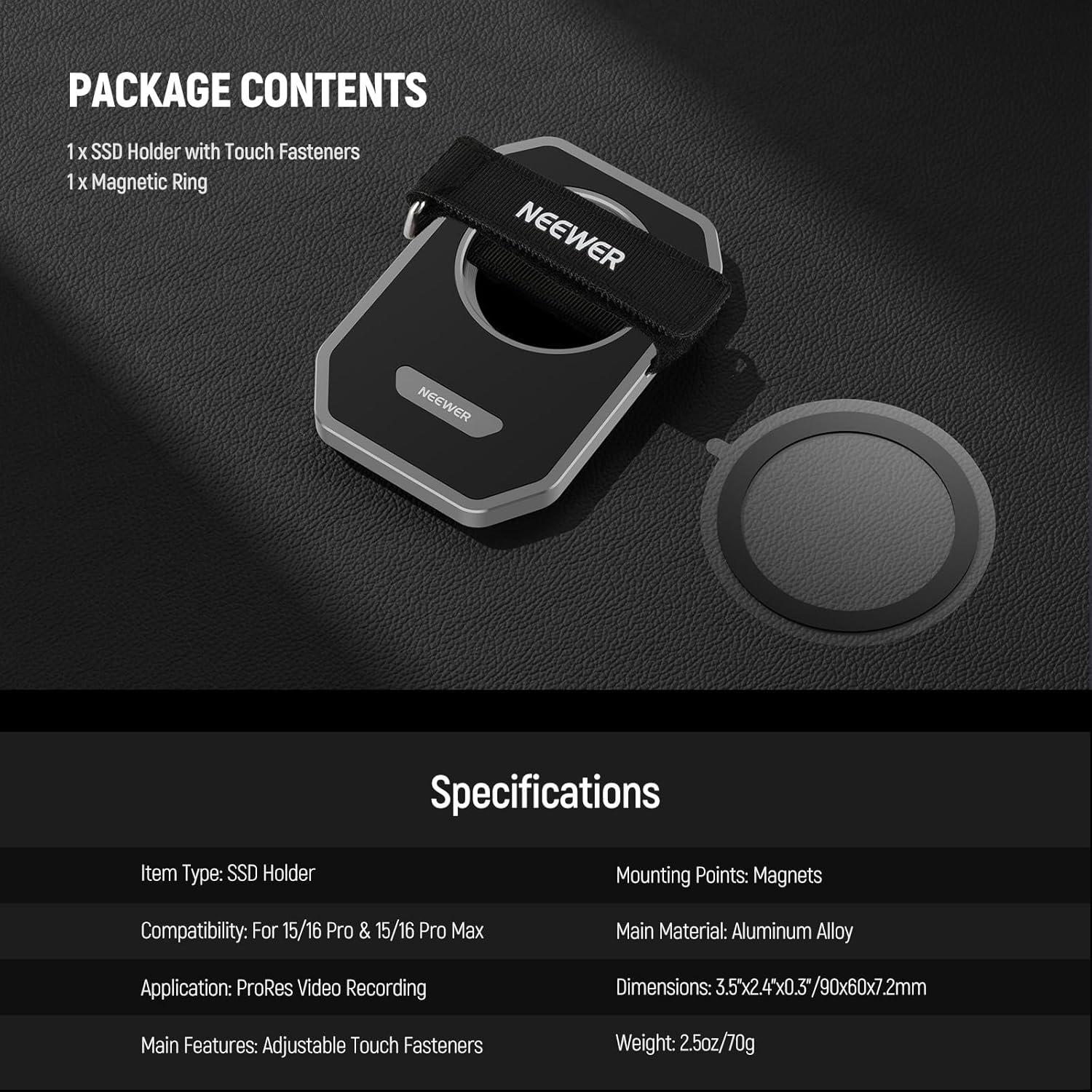 Luz de Anillo NEEWER 18" 55W LED con Soporte y Filtros