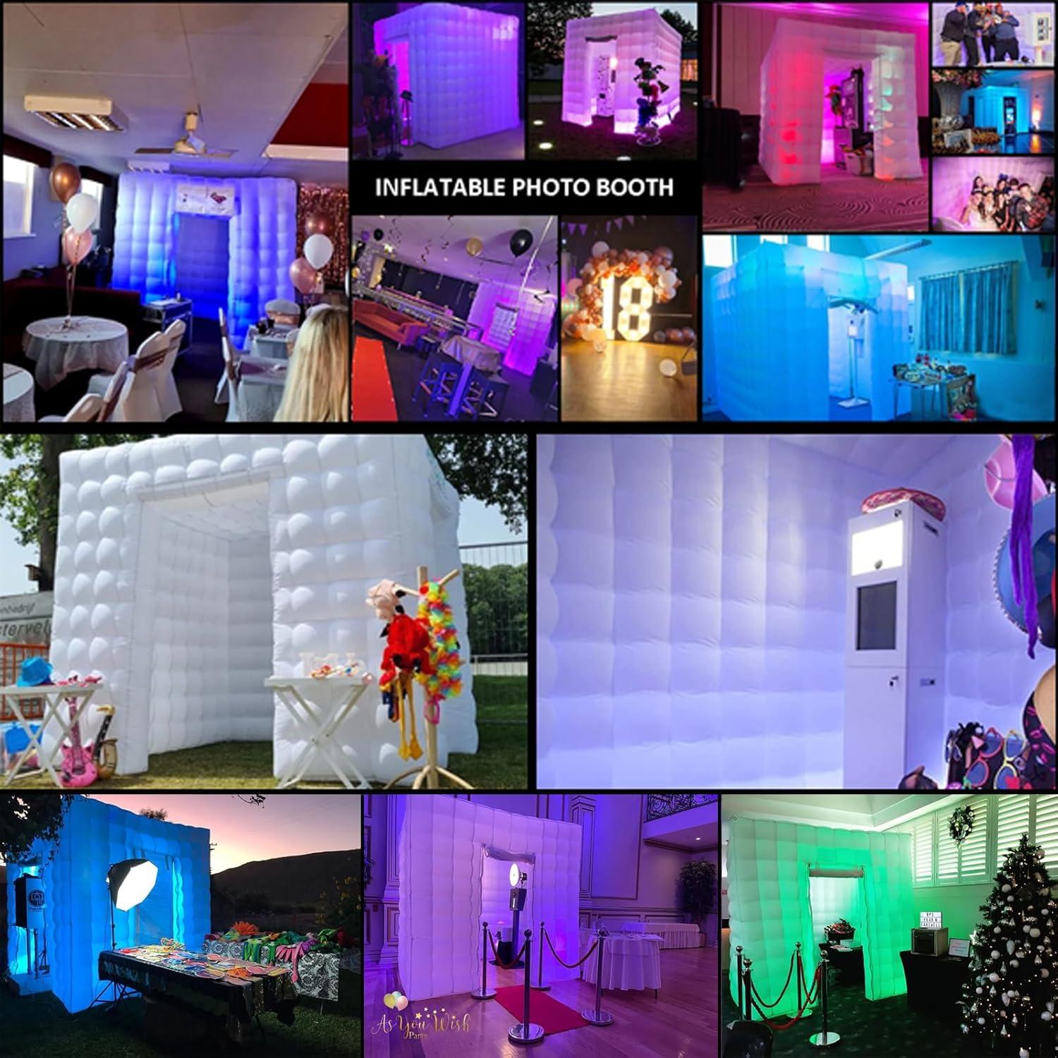 Cabina de Fotos Inflable CZGBRO 2.5x2.5m LED 16 Colores