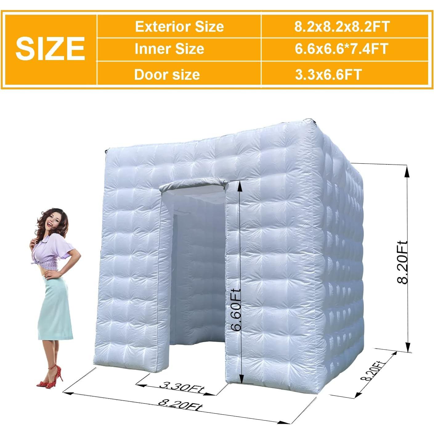 Cabina de Fotos Inflable CZGBRO 2.5x2.5m LED 16 Colores