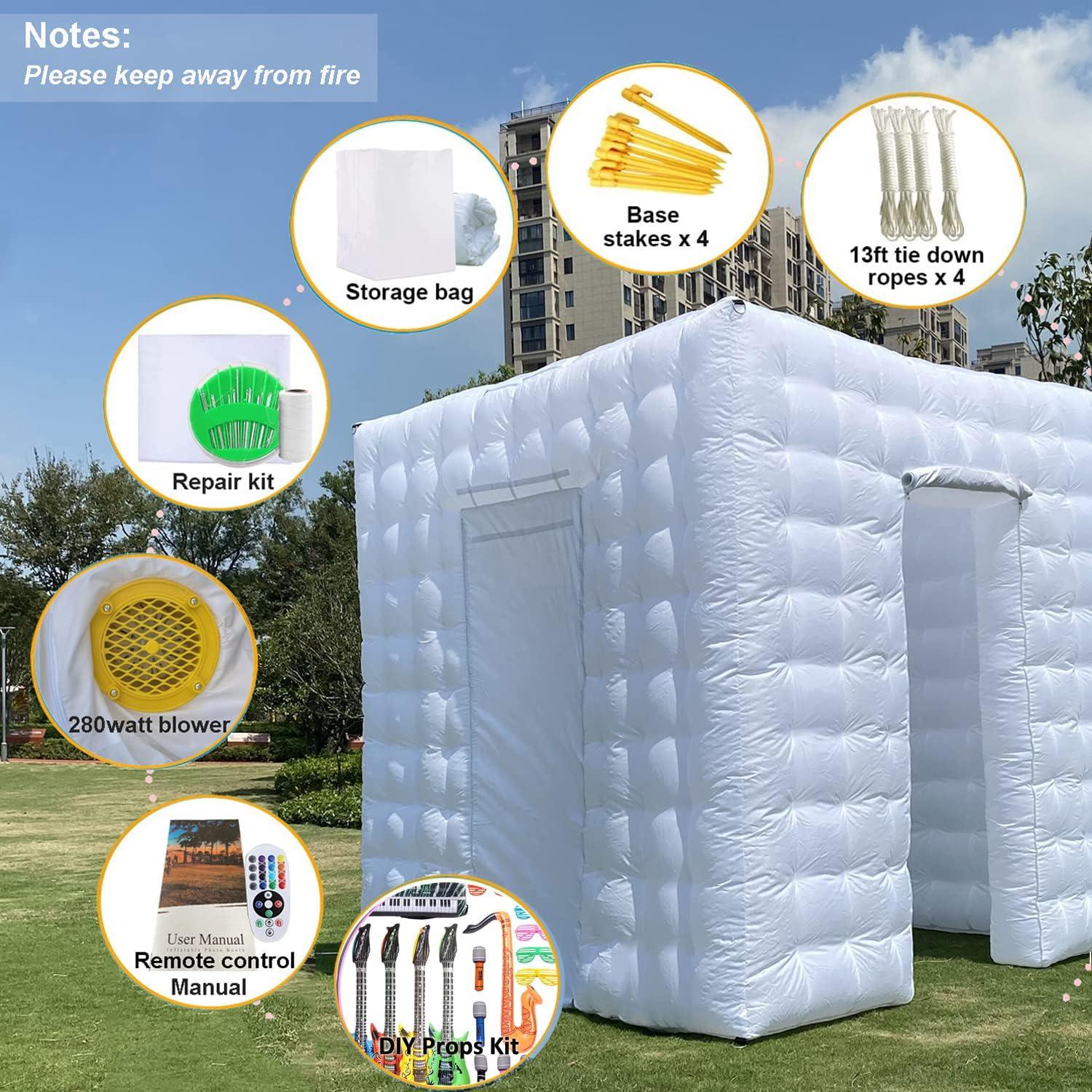 Cabina de Fotos Inflable CZGBRO 2.5x2.5m LED 16 Colores