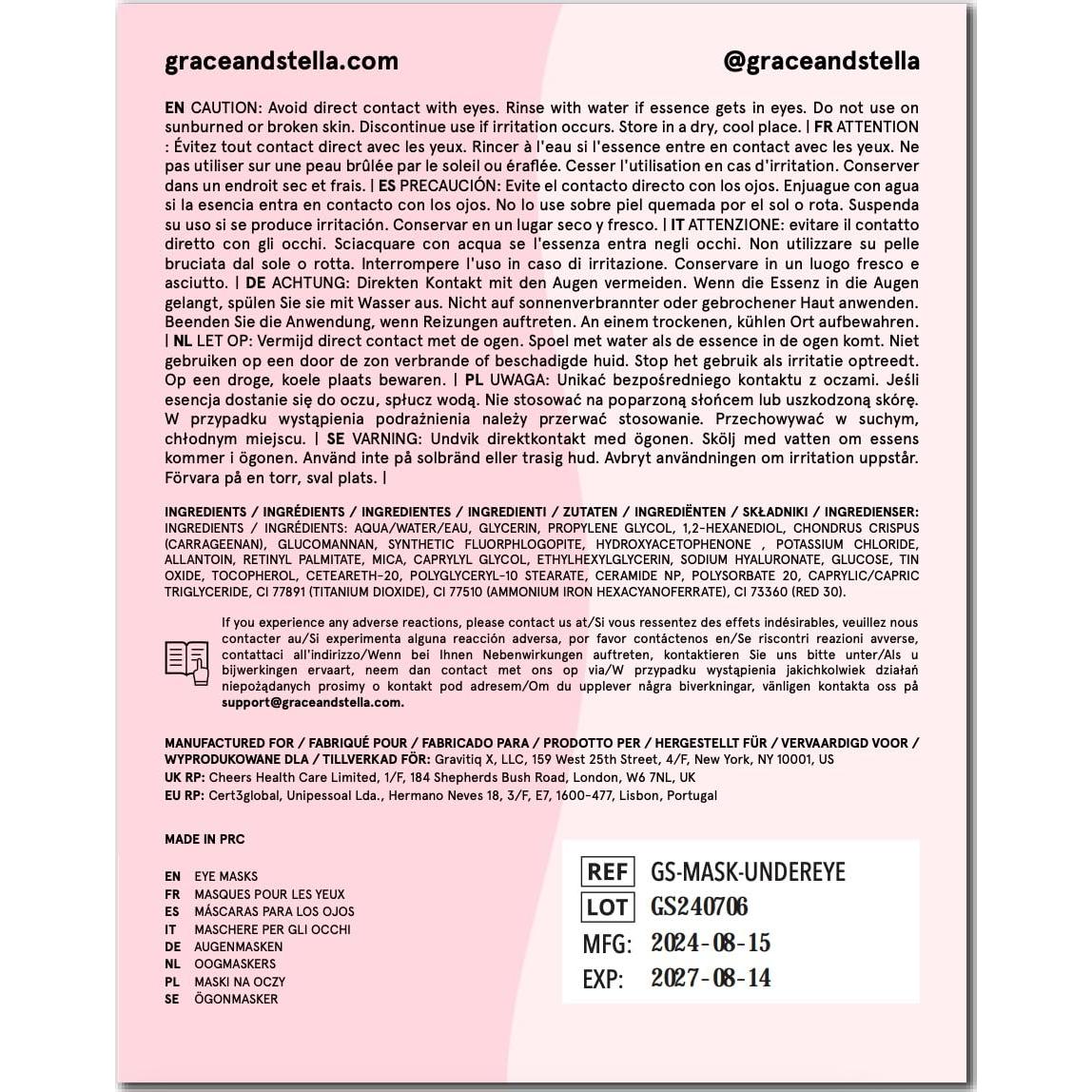 Parches para Ojos Grace & Stella - 24 Pares Reafirmantes