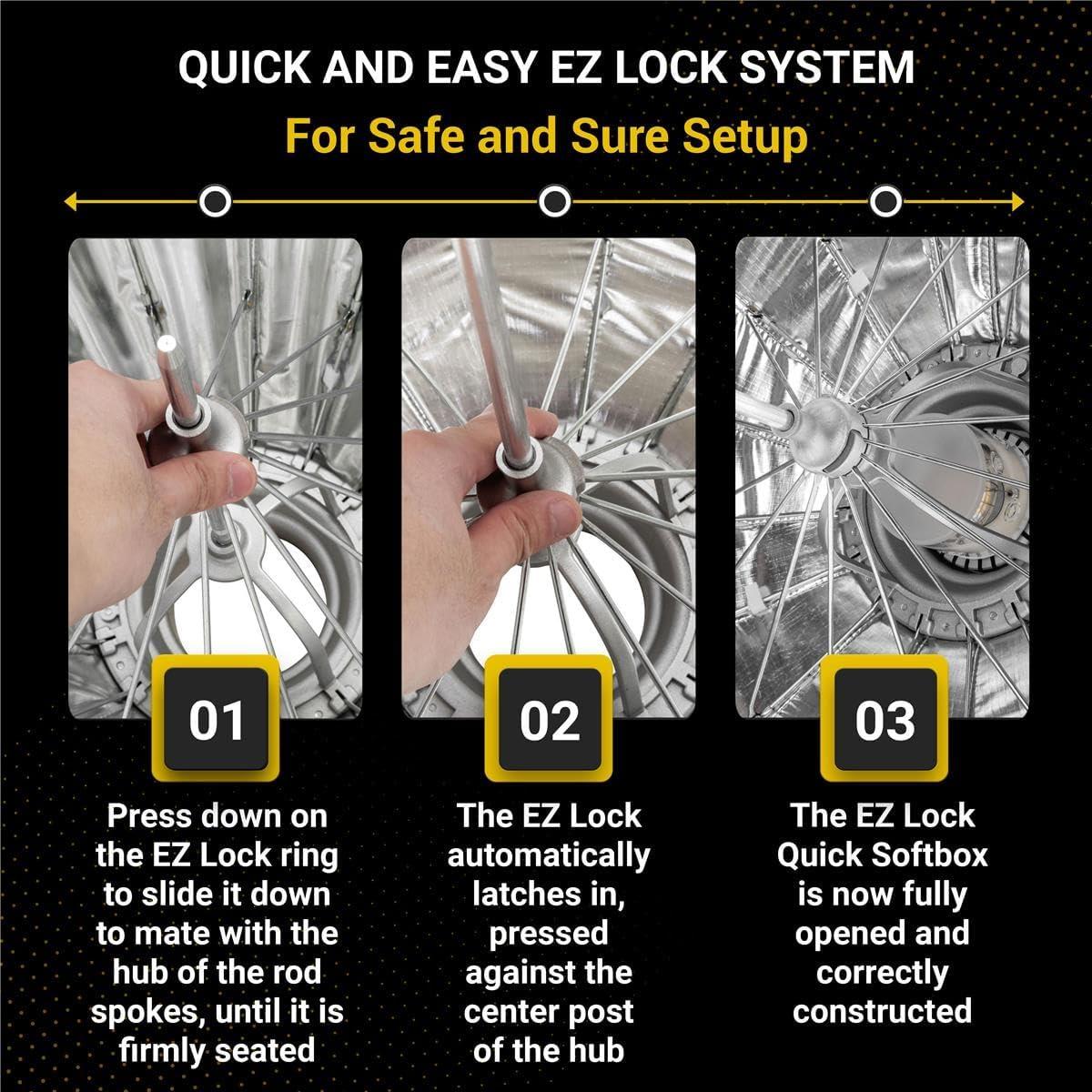 Plato de Belleza Glow EZ Lock 42" Blanco con Montura Bowens